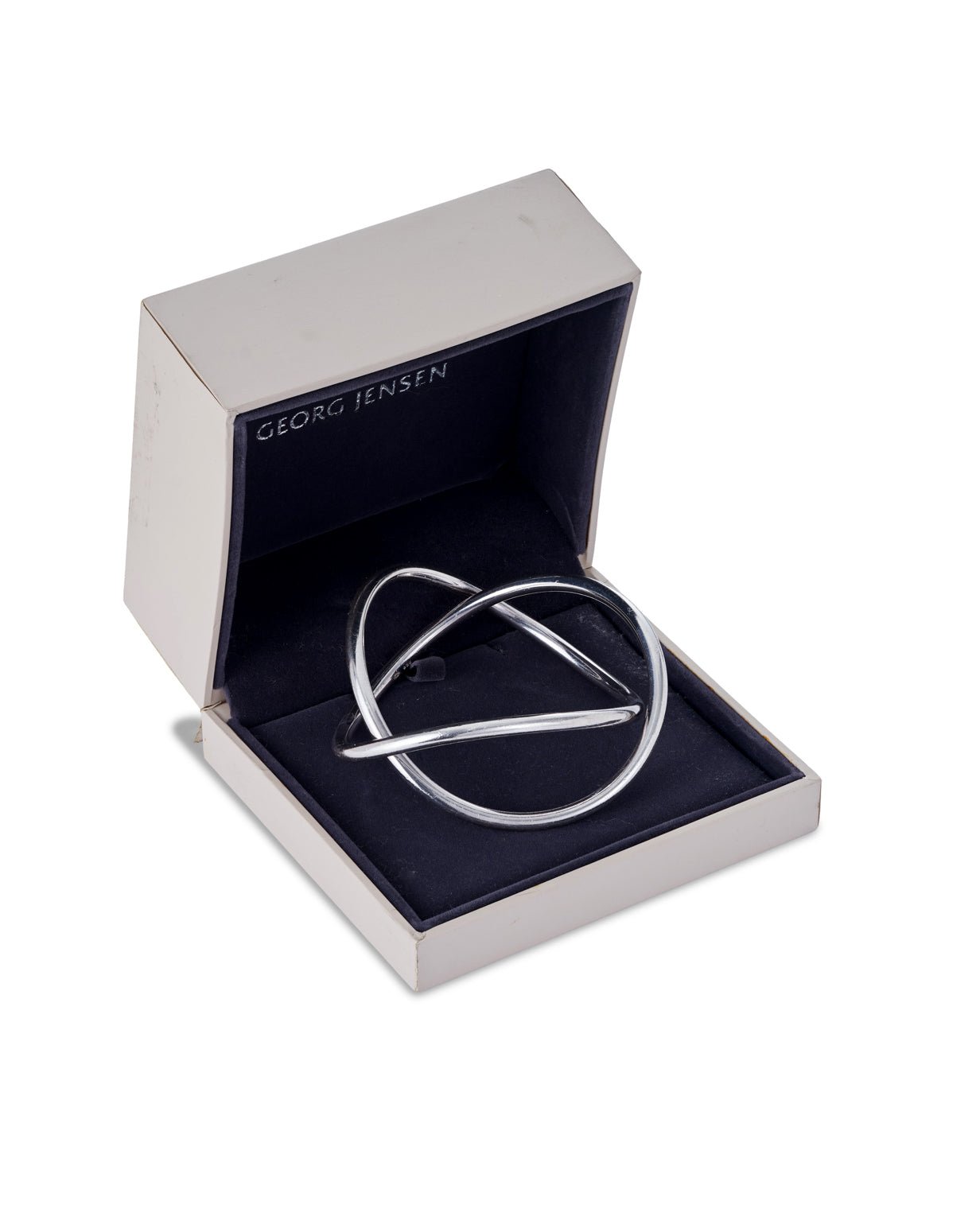 Vintage Silver 'Alliance' or 'Swing' Bangle, Georg Jensen. Pattern number 12396/2. Designed by Allan Scharff for Georg Jensen.