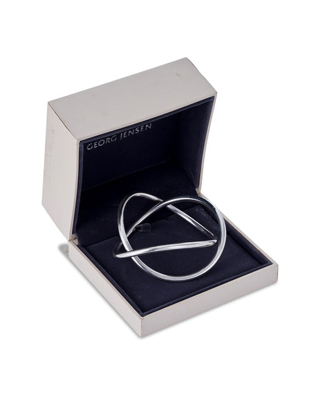 Vintage Silver 'Alliance' or 'Swing' Bangle, Georg Jensen. Pattern number 12396/2. Designed by Allan Scharff for Georg Jensen.