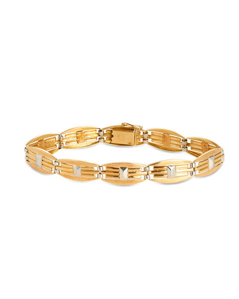 European Two-Tone Gold Bracelet