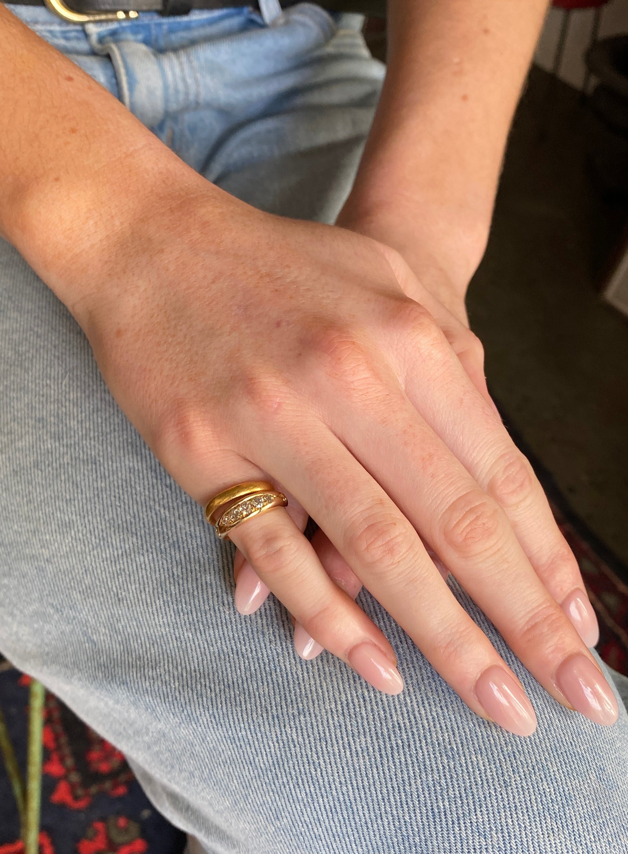 English Gold Wedding Band, 1929