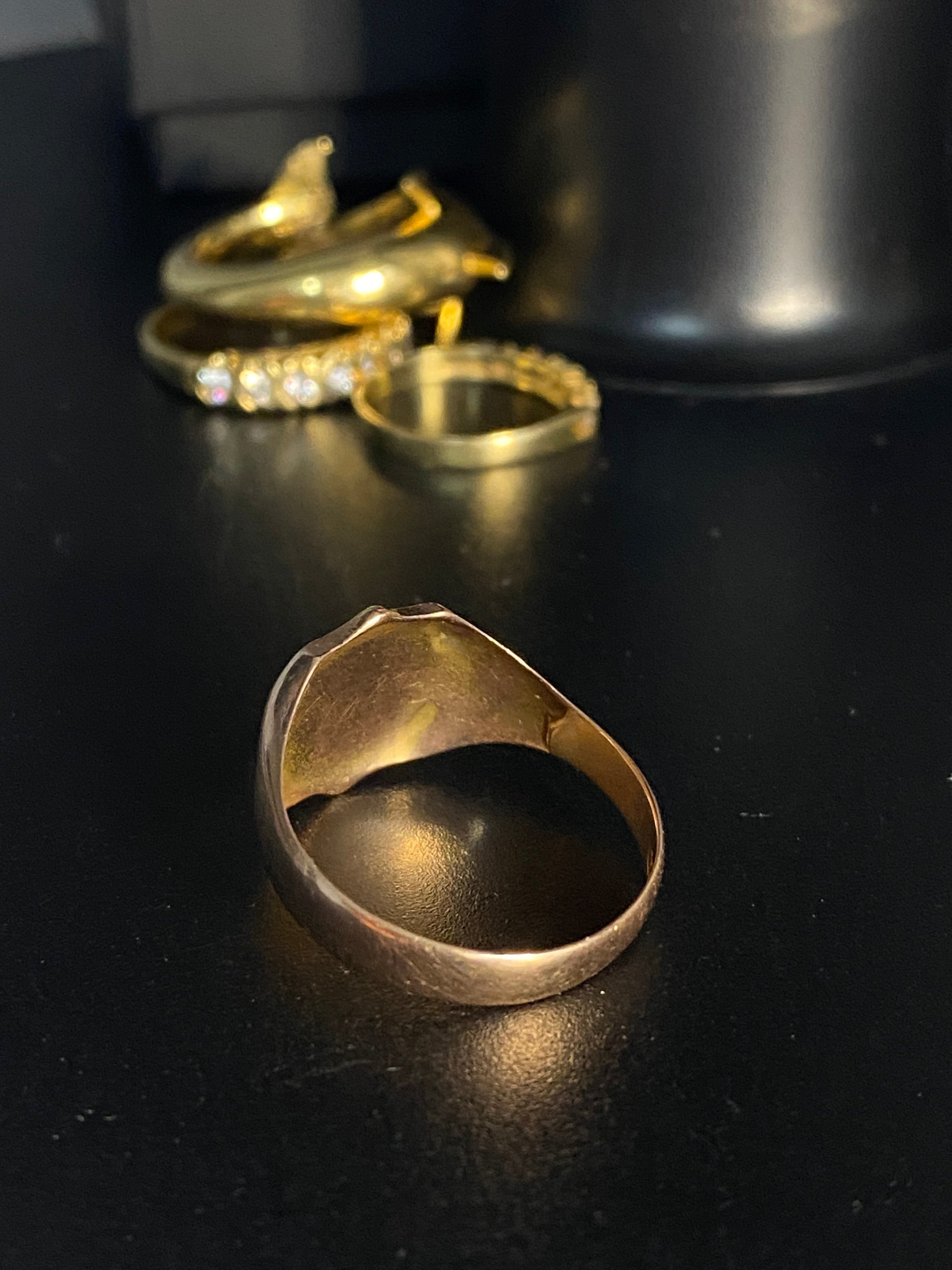 9ct Antique Rose Gold Signet Ring