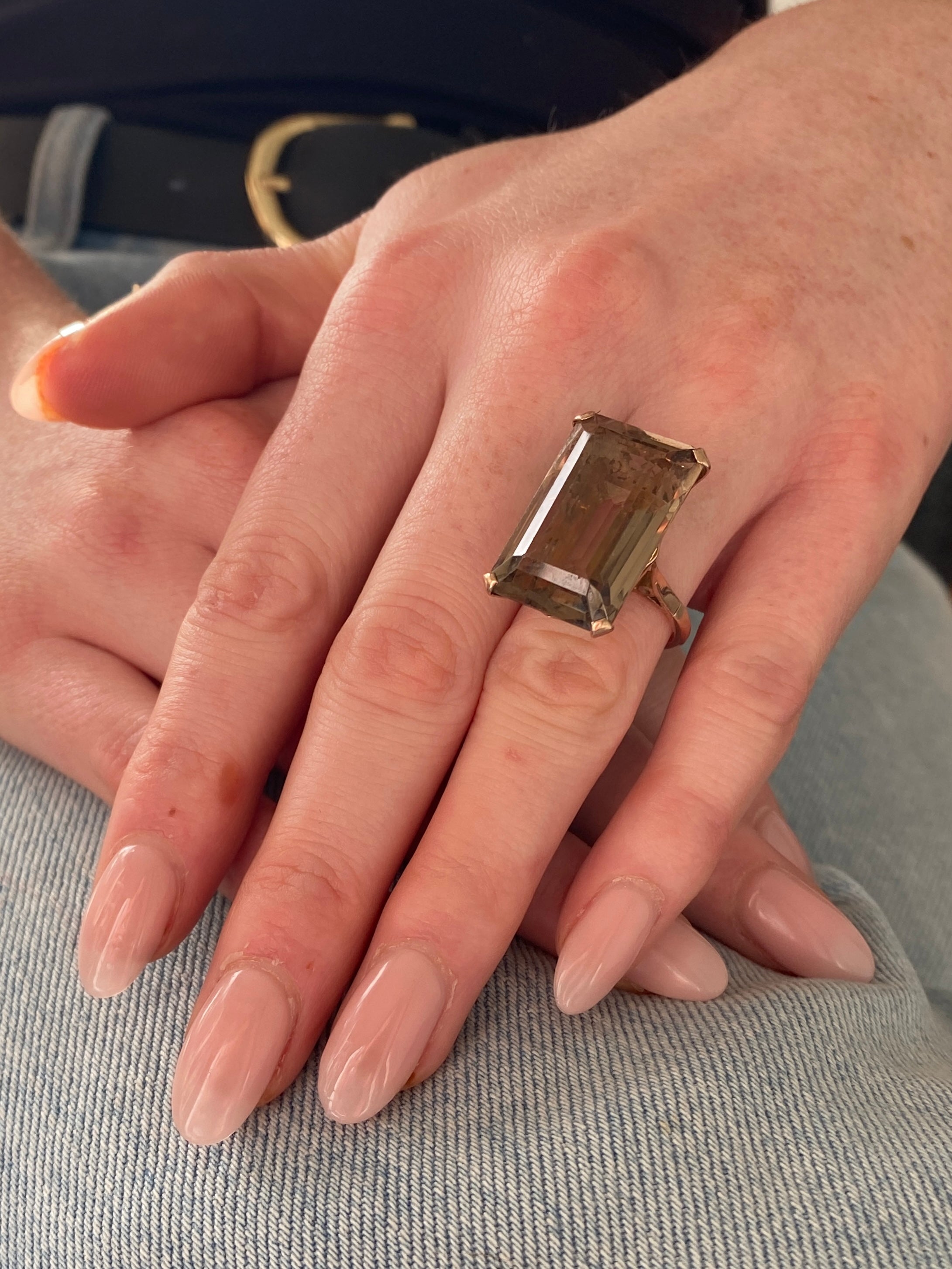 Vintage Smoky Quartz Cocktail Ring