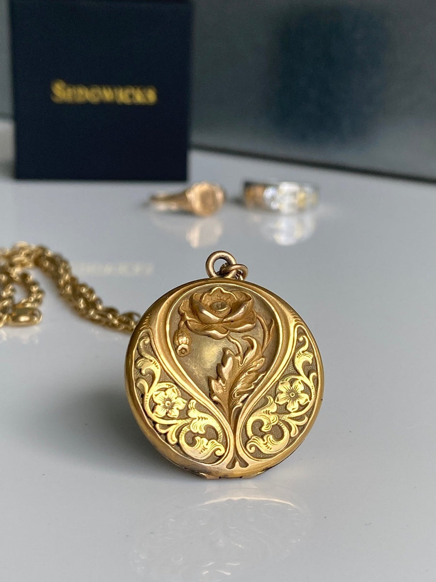 Vintage Art Nouveau Style Locket – Sedgwicks Jewellery