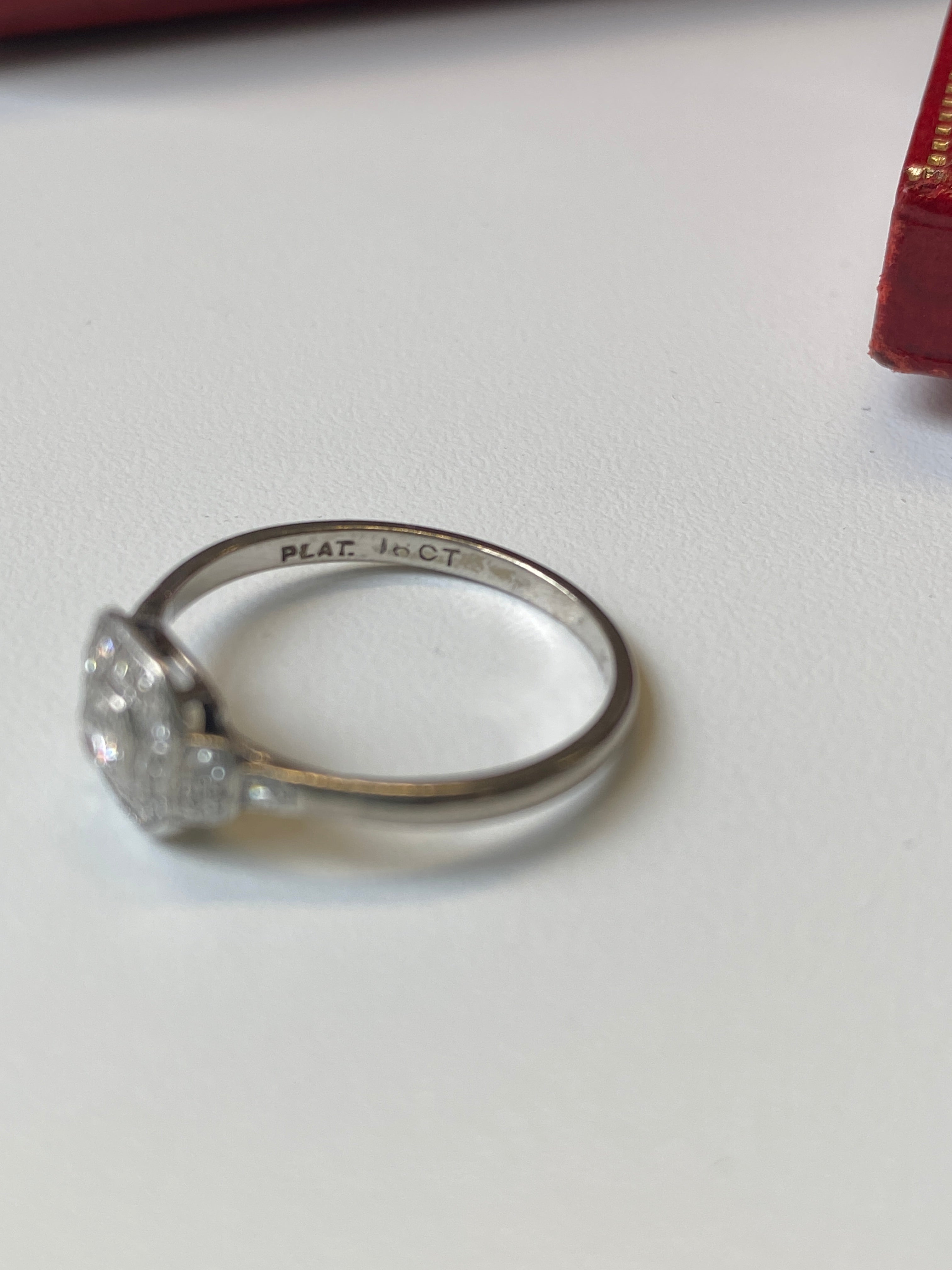 Art Deco Square Diamond Cluster Ring, 1930s. Platinum and white gold