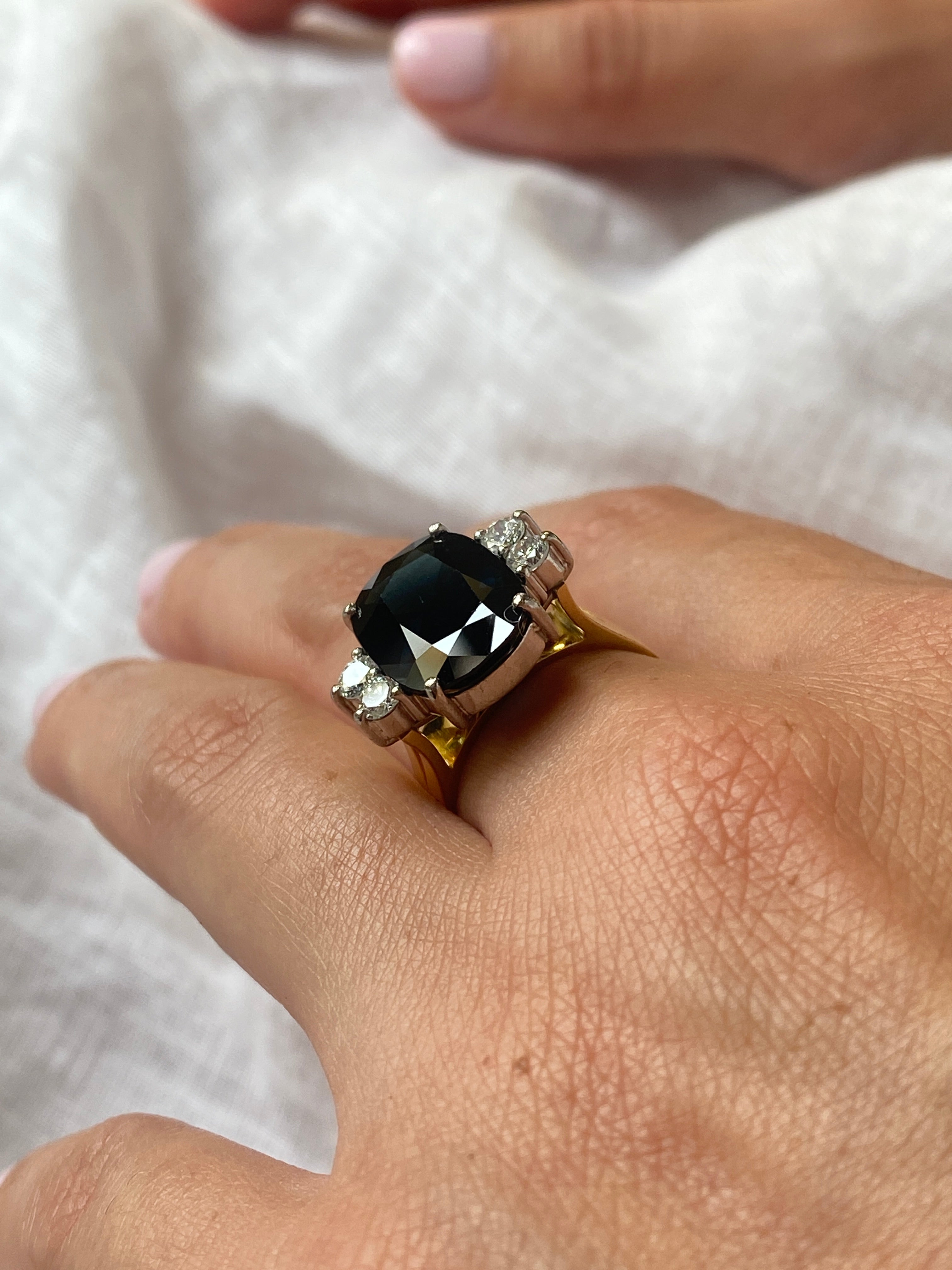 18ct Australian Sapphire and Diamond Ring