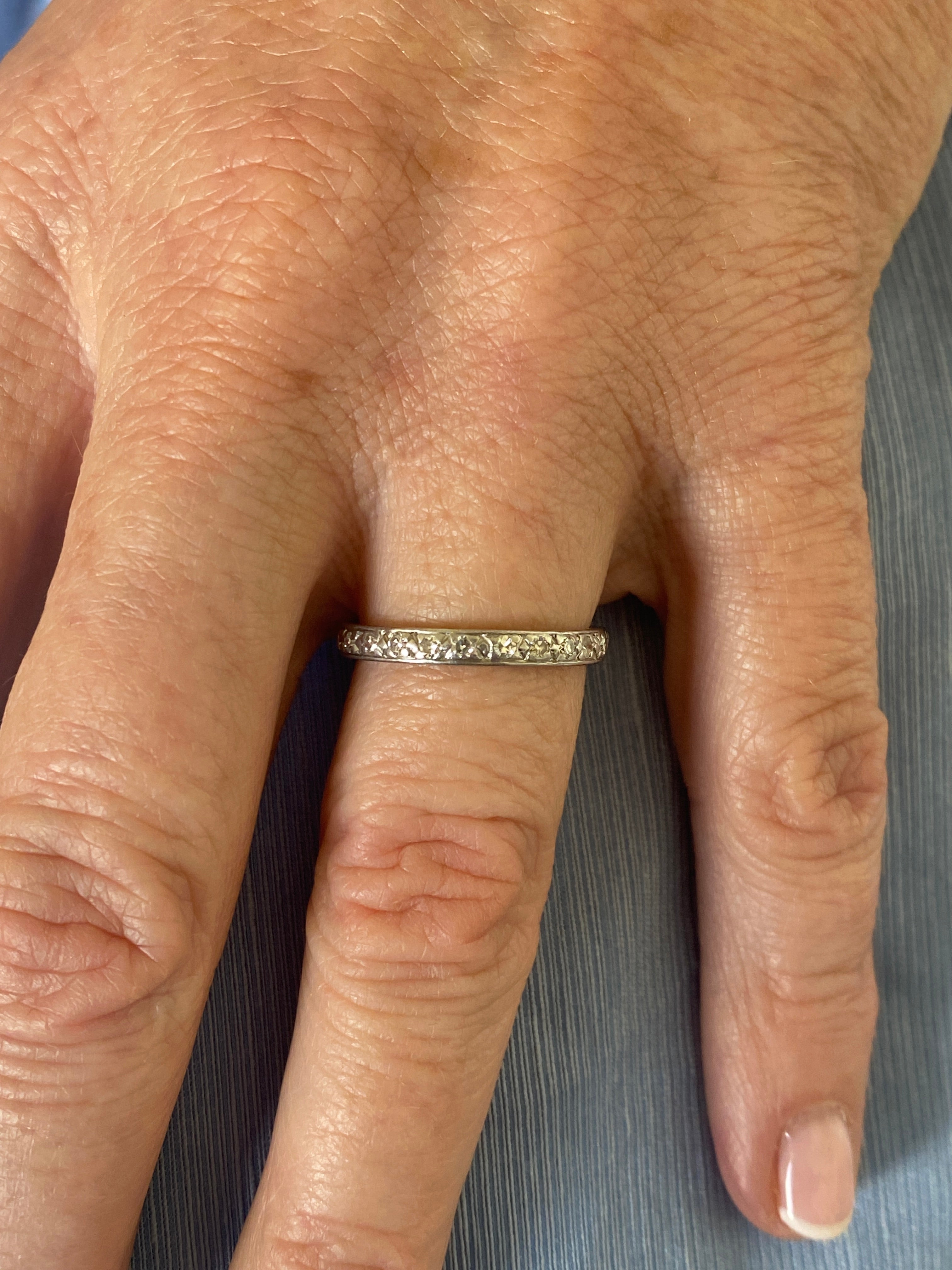 Antique diamond eternity on sale ring