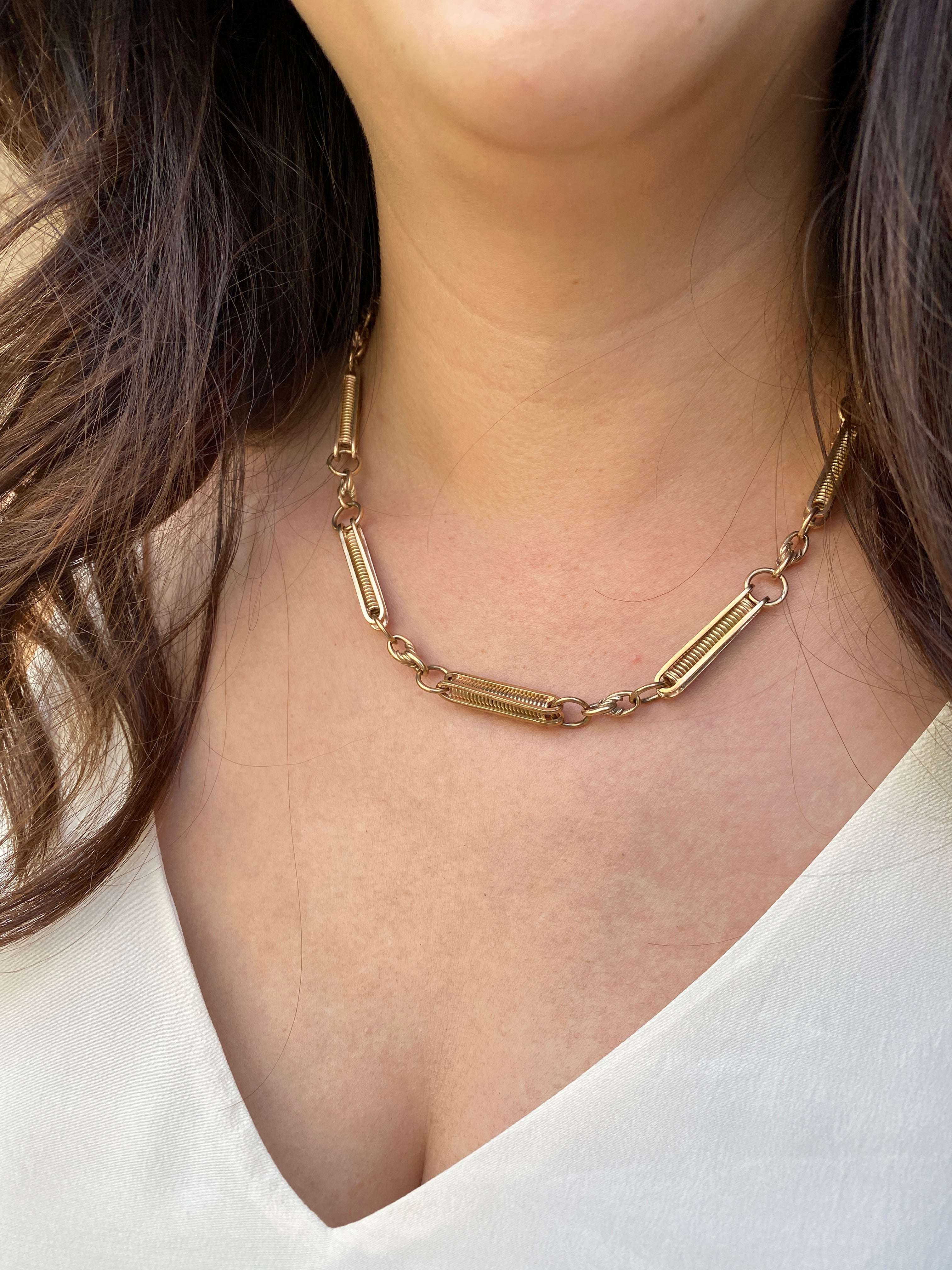 Antique Style 9ct Gold Watch Chain