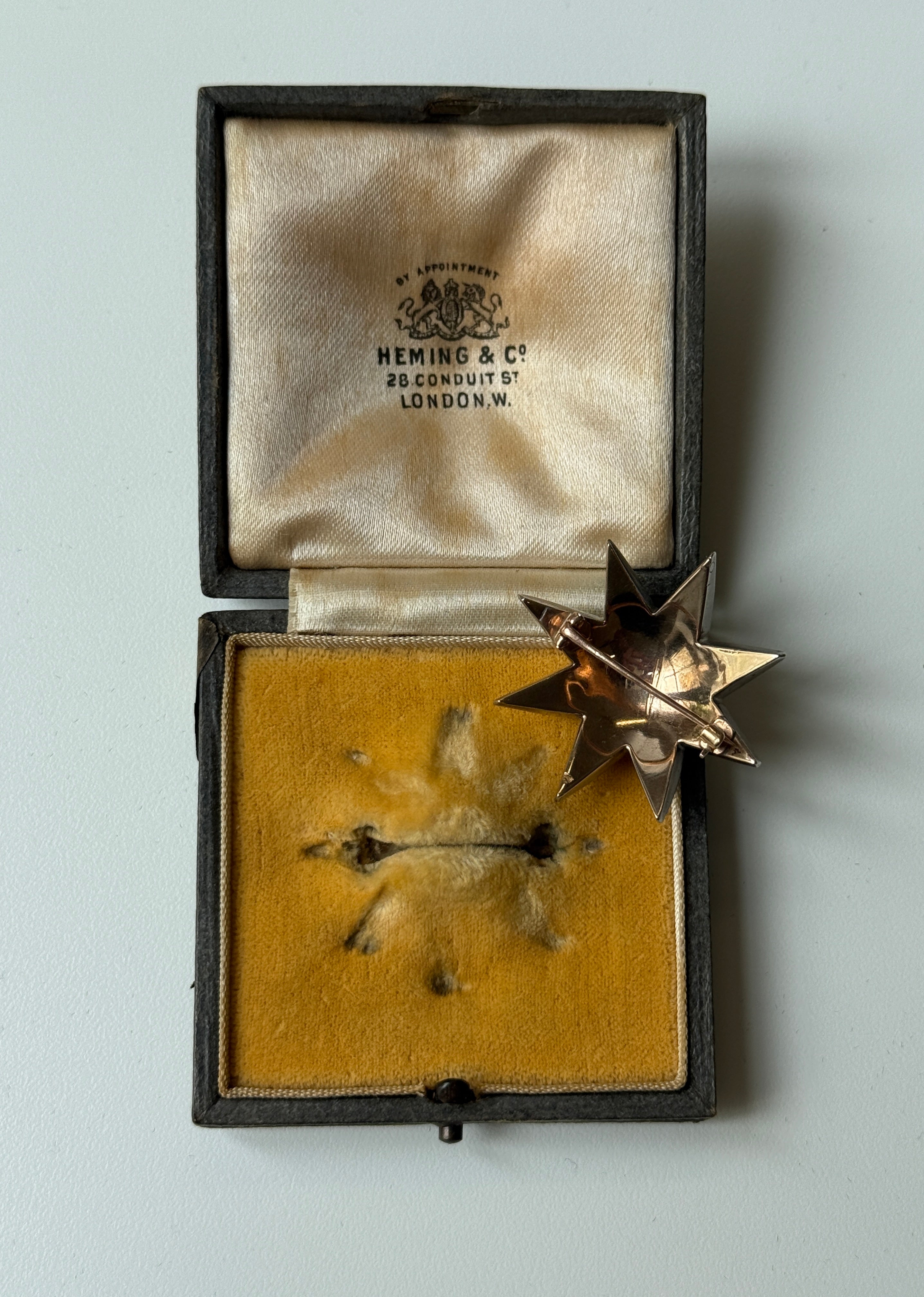 Antique Victorian Paste Star Brooch by Heming & Co., London