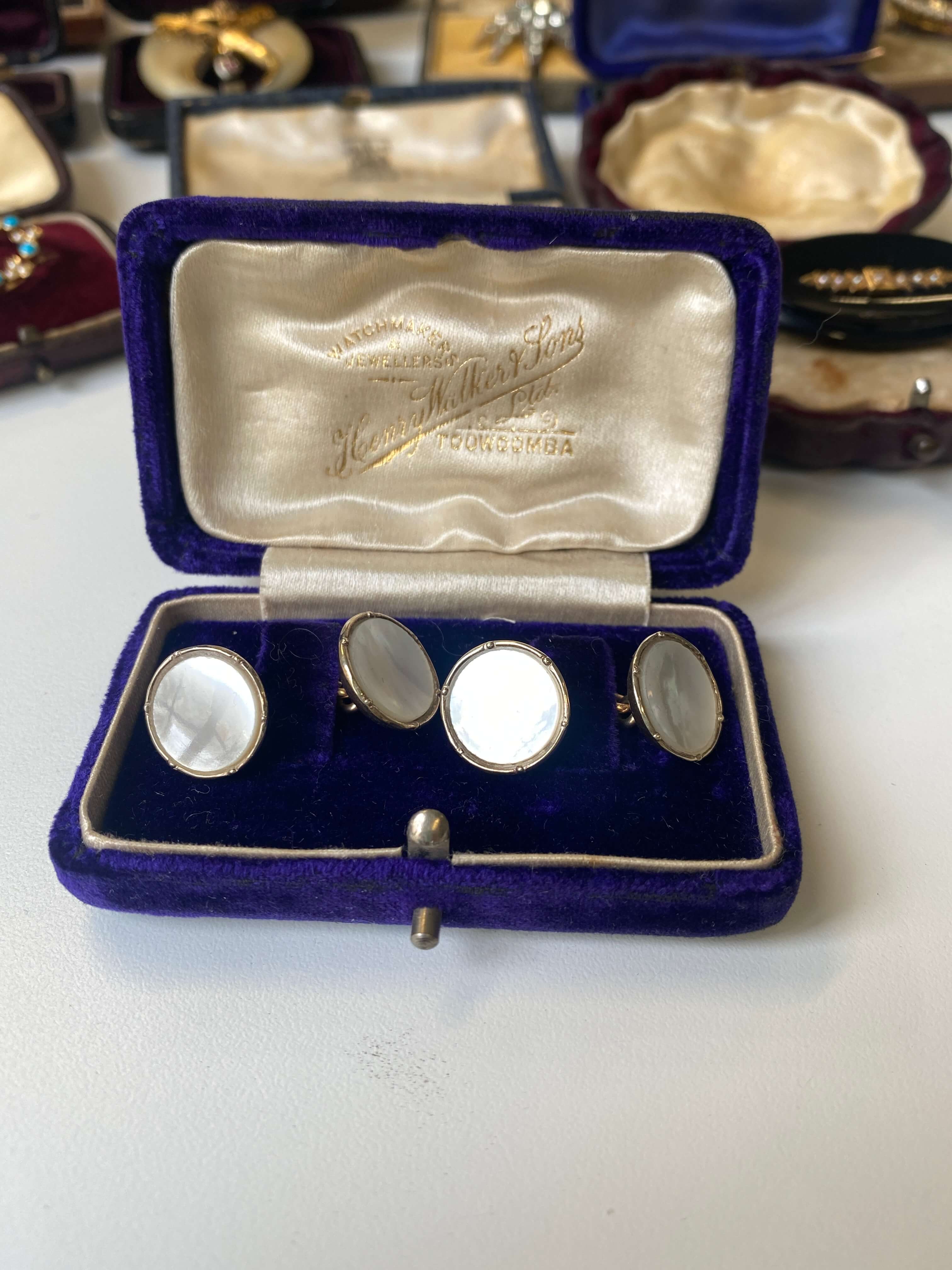 Edwardian Mother of Pearl Cufflinks