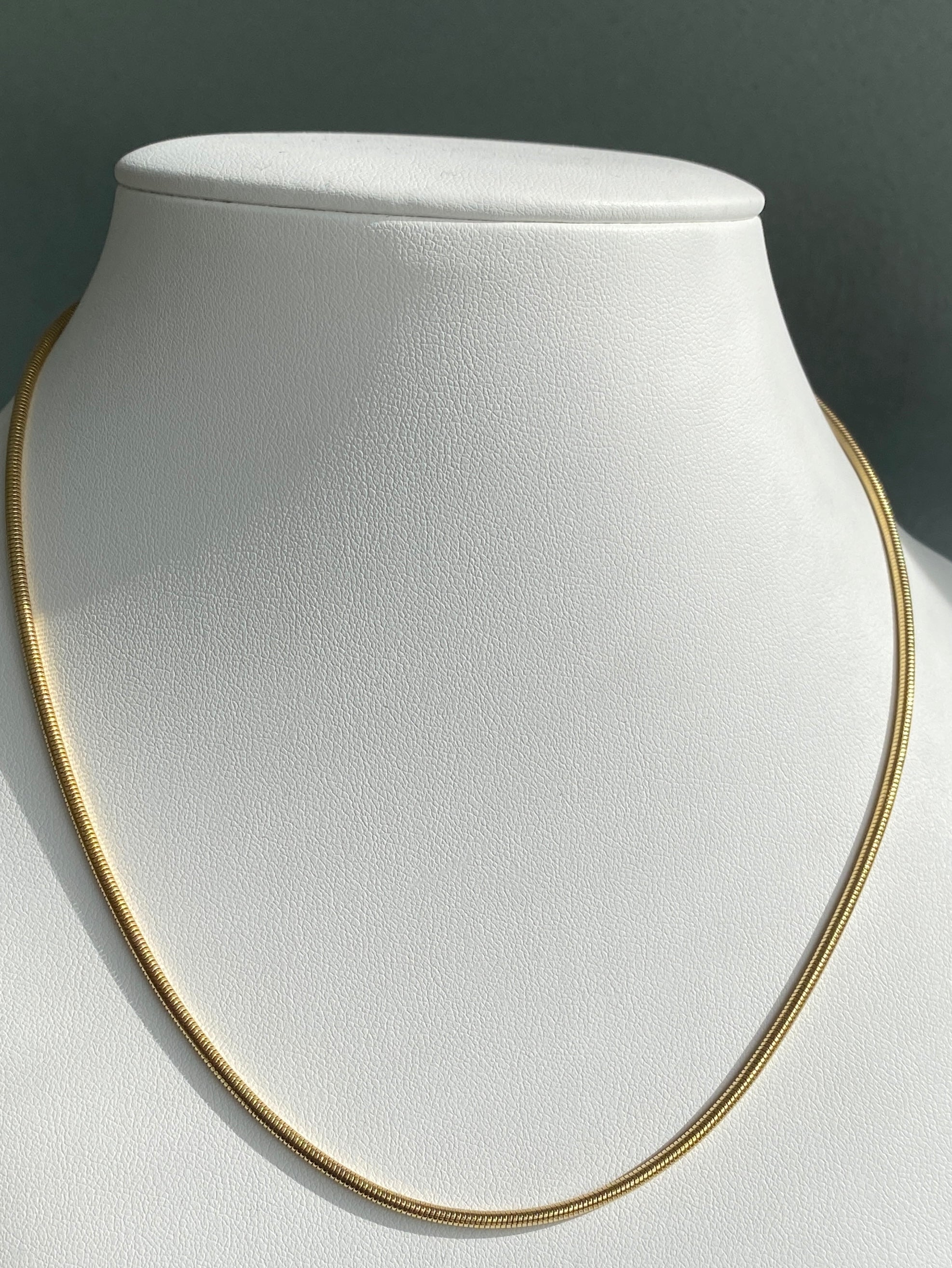 14ct yellow gold Italian Gold Snake Necklace