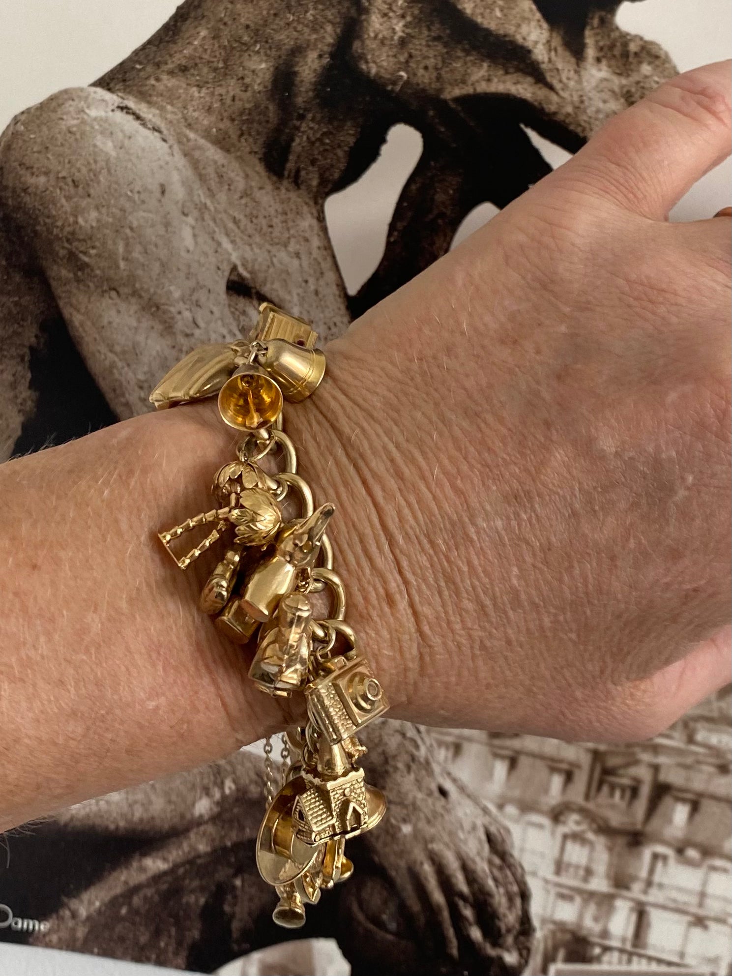 Vintage gold charms deals