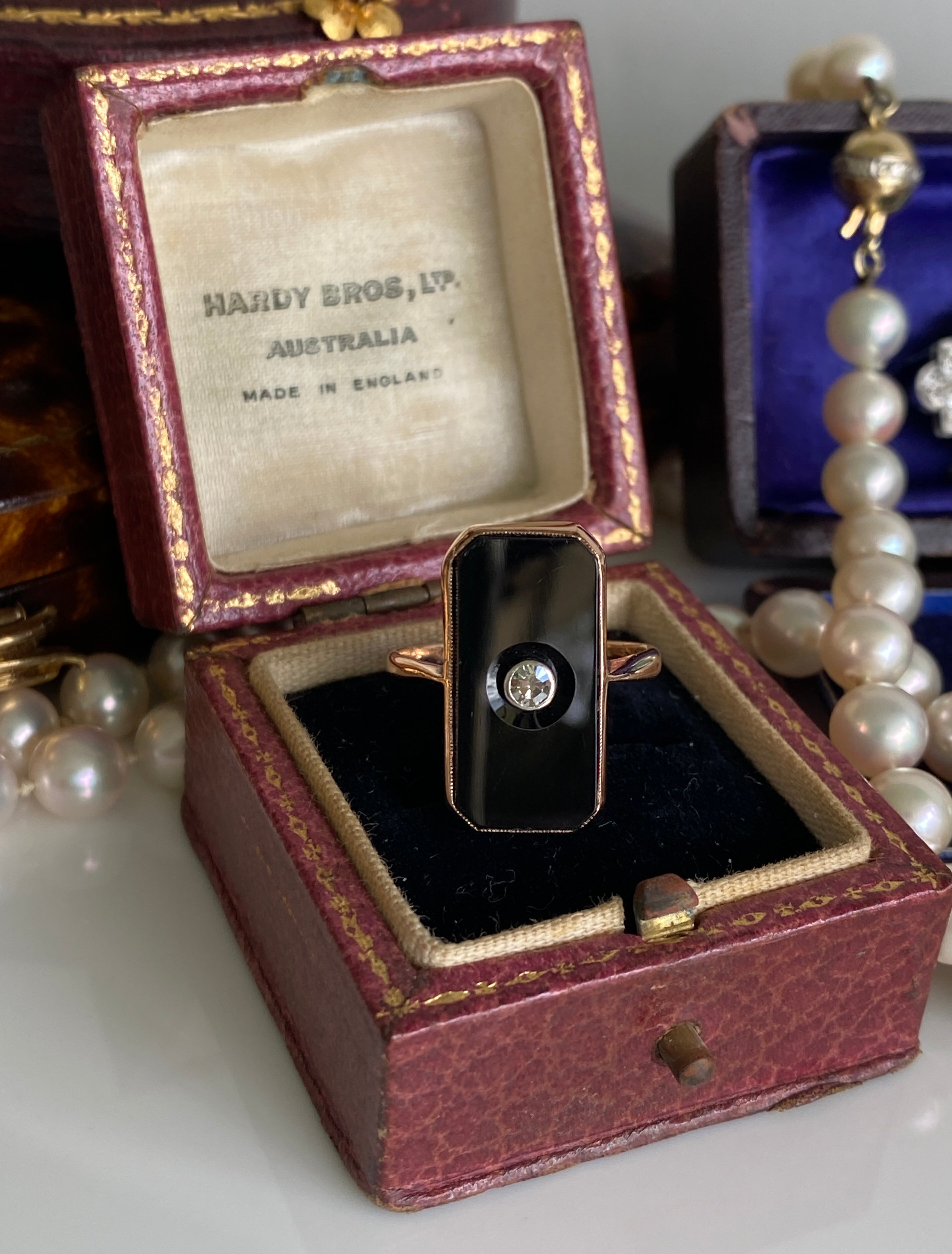 Art Deco Onyx & Diamond Ring