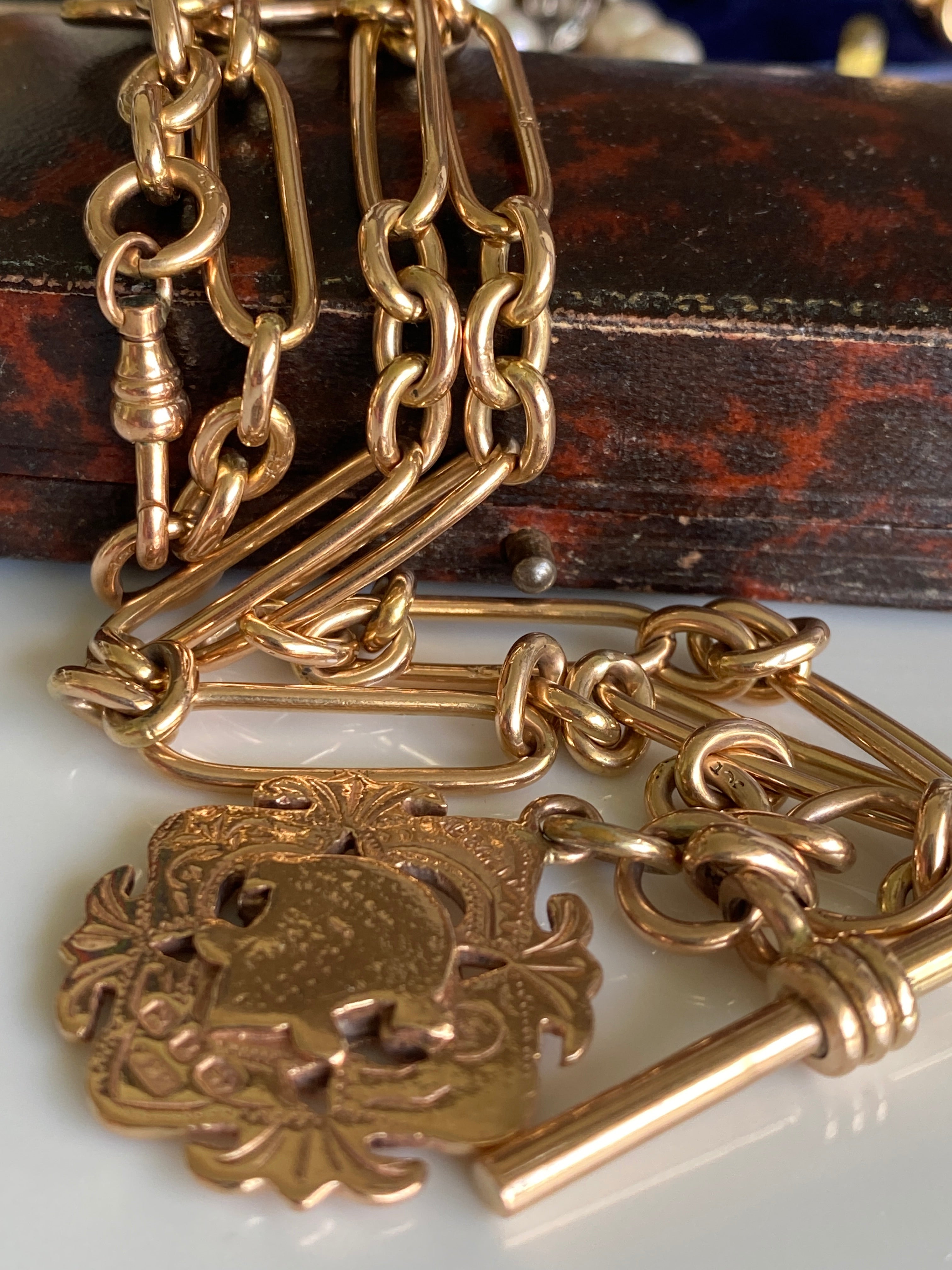Antique Victorian Gold Watch Chain