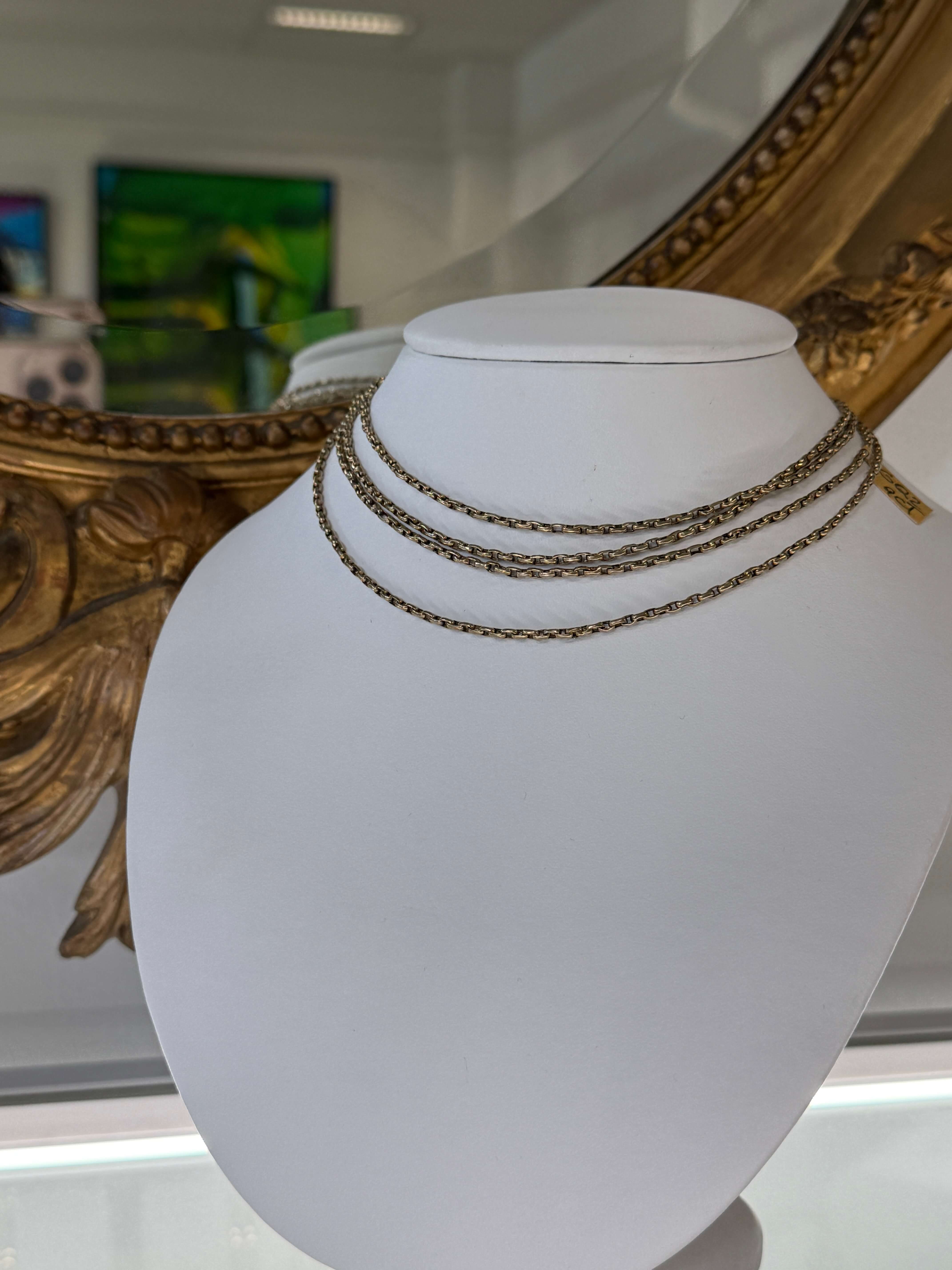 Antique Victorian Gold Guard Chain in 9ct yellow gold