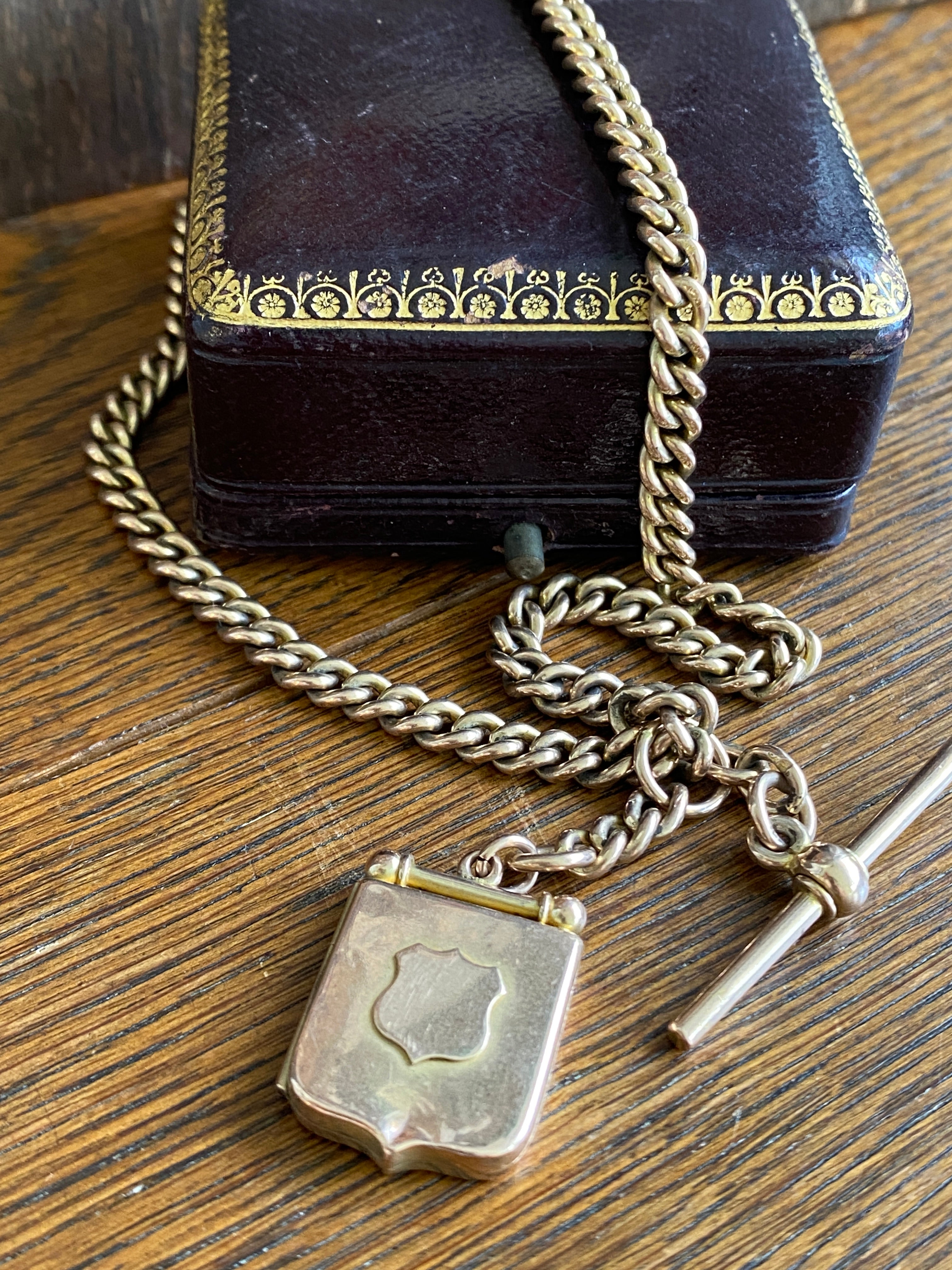 Antique Australian Watch Chain & Locket by George J Jackson, Melbourne