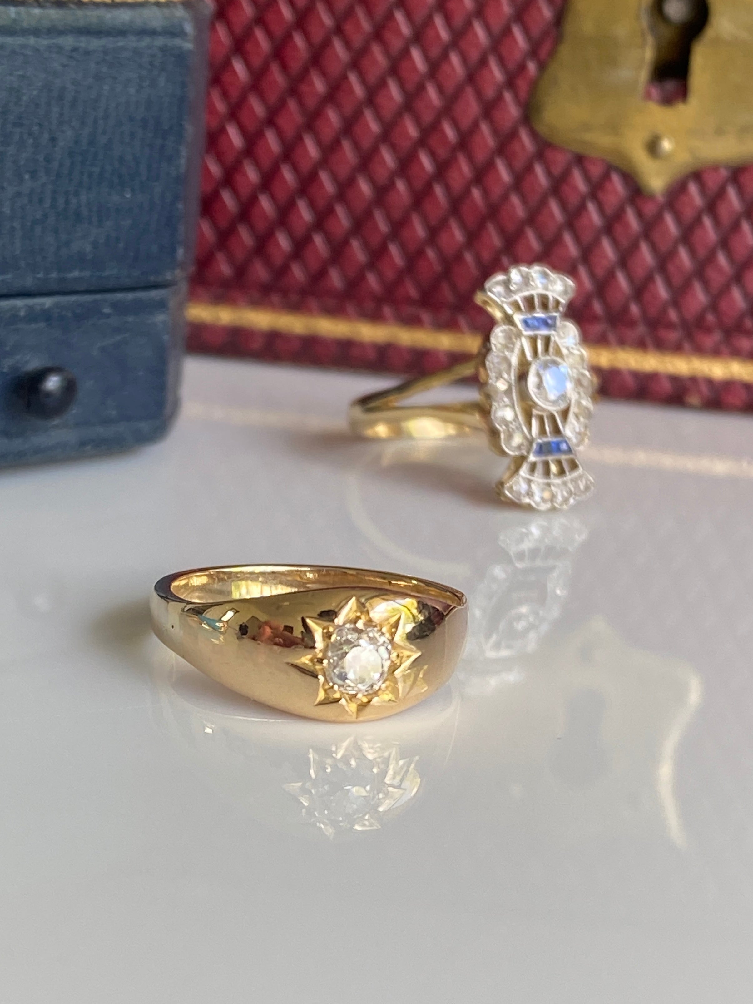 Antique Victorian Diamond Gypsy Ring