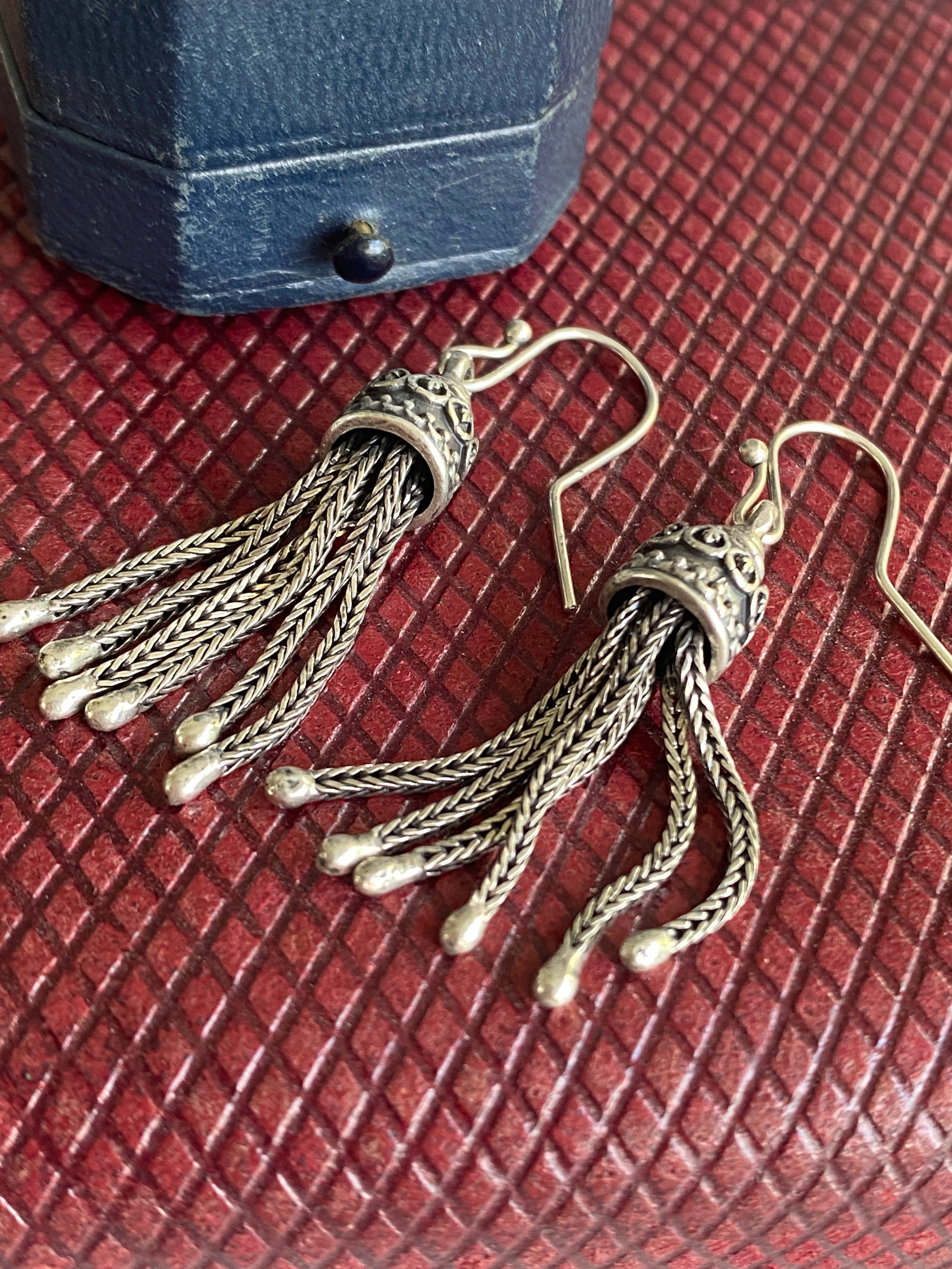 Antique Silver Tassle Earrings
