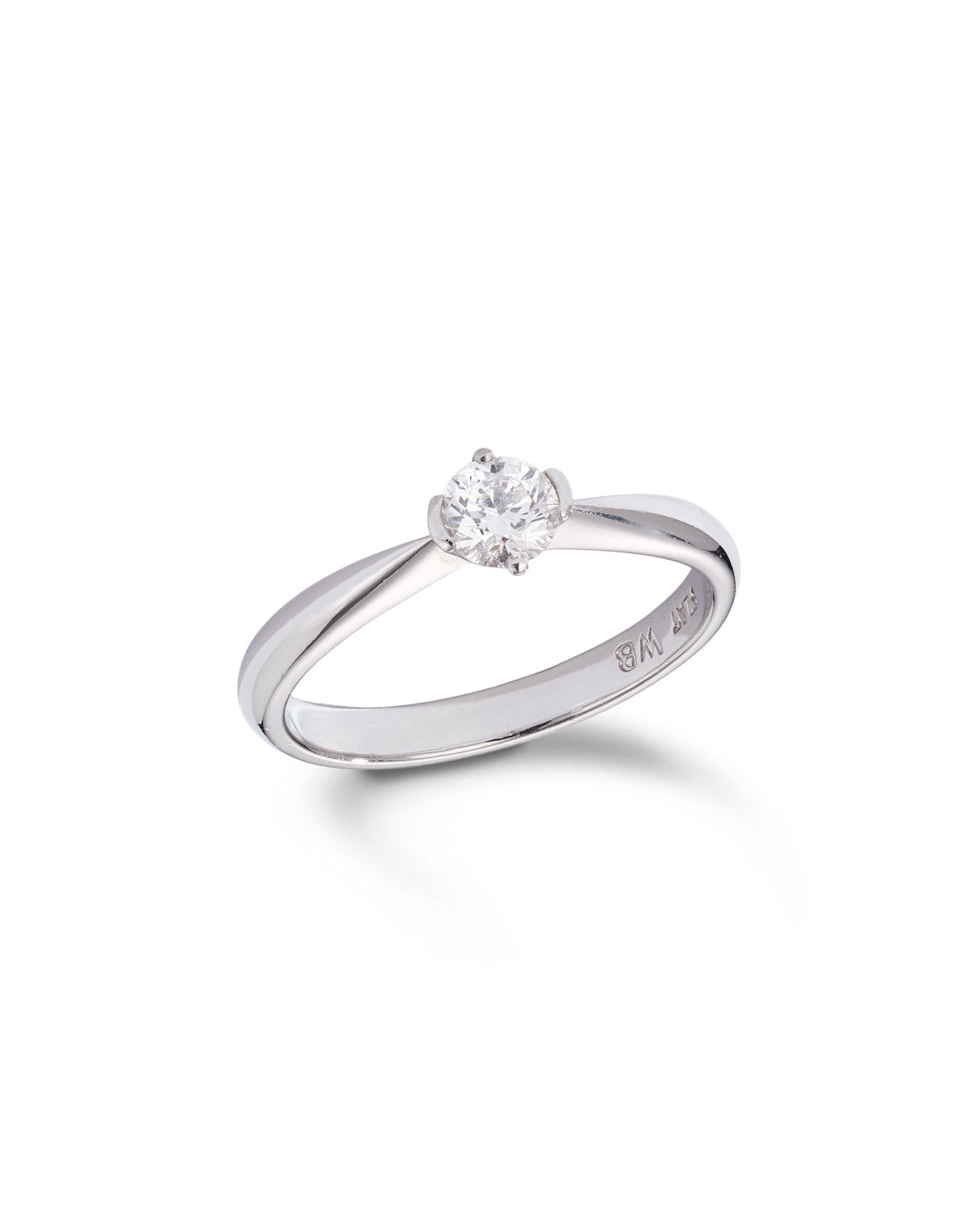  Diamond Solitaire Engagement Ring claw set on  a platinum mount