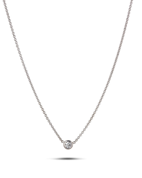 White Gold Diamond Spectacle Necklace