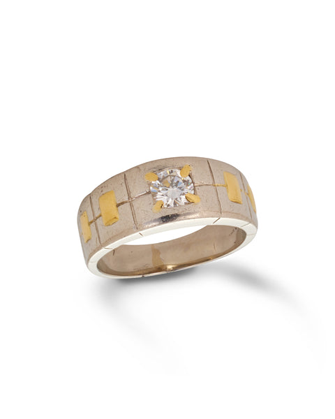 Platinum and 18ct yellow gold 0.50 carat Diamond Band Ring