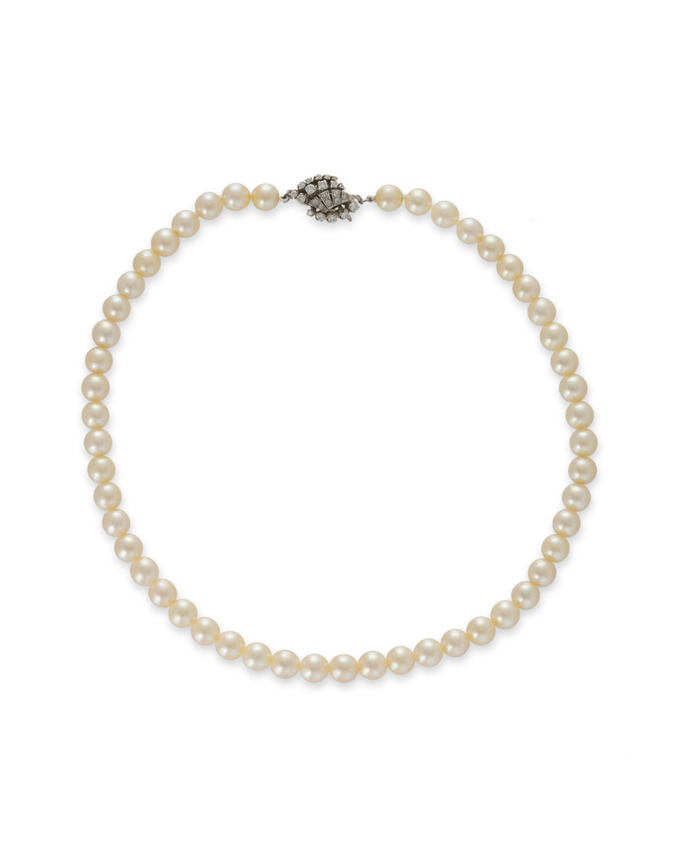 Pearl Choker with Diamond Clasp – Sedgwicks Jewellery