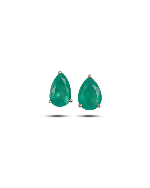 Modern Emerald Stud Earrings