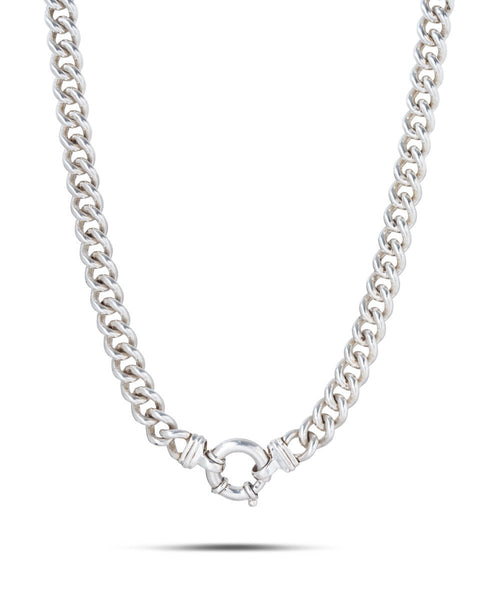 Vintage Sterling Silver Curblink Necklace