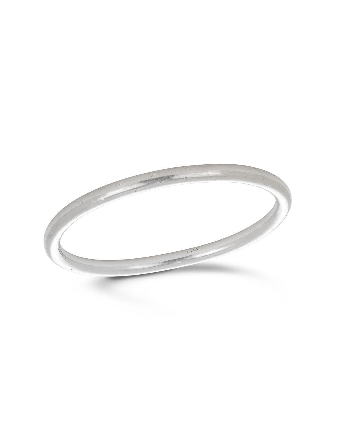 Vintage Sterling Silver Bangle, a classic heavy silver bangle of plain polished oval design