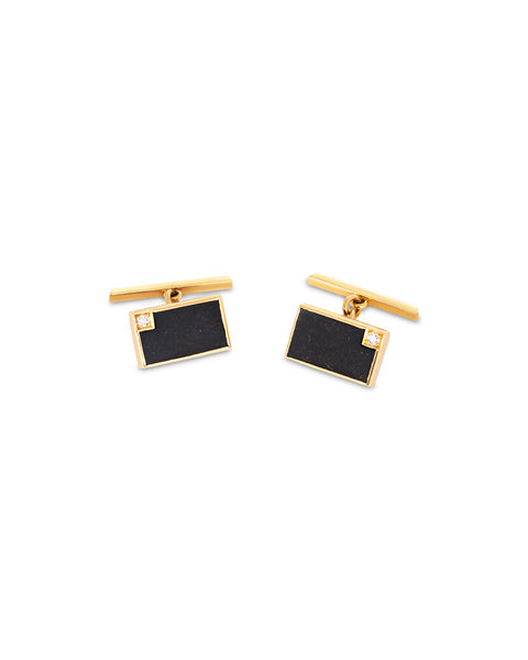 Vintage Onyx & Diamond Cufflinks