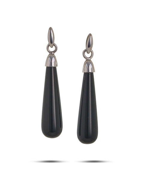Modern Onyx Drop Earrings
