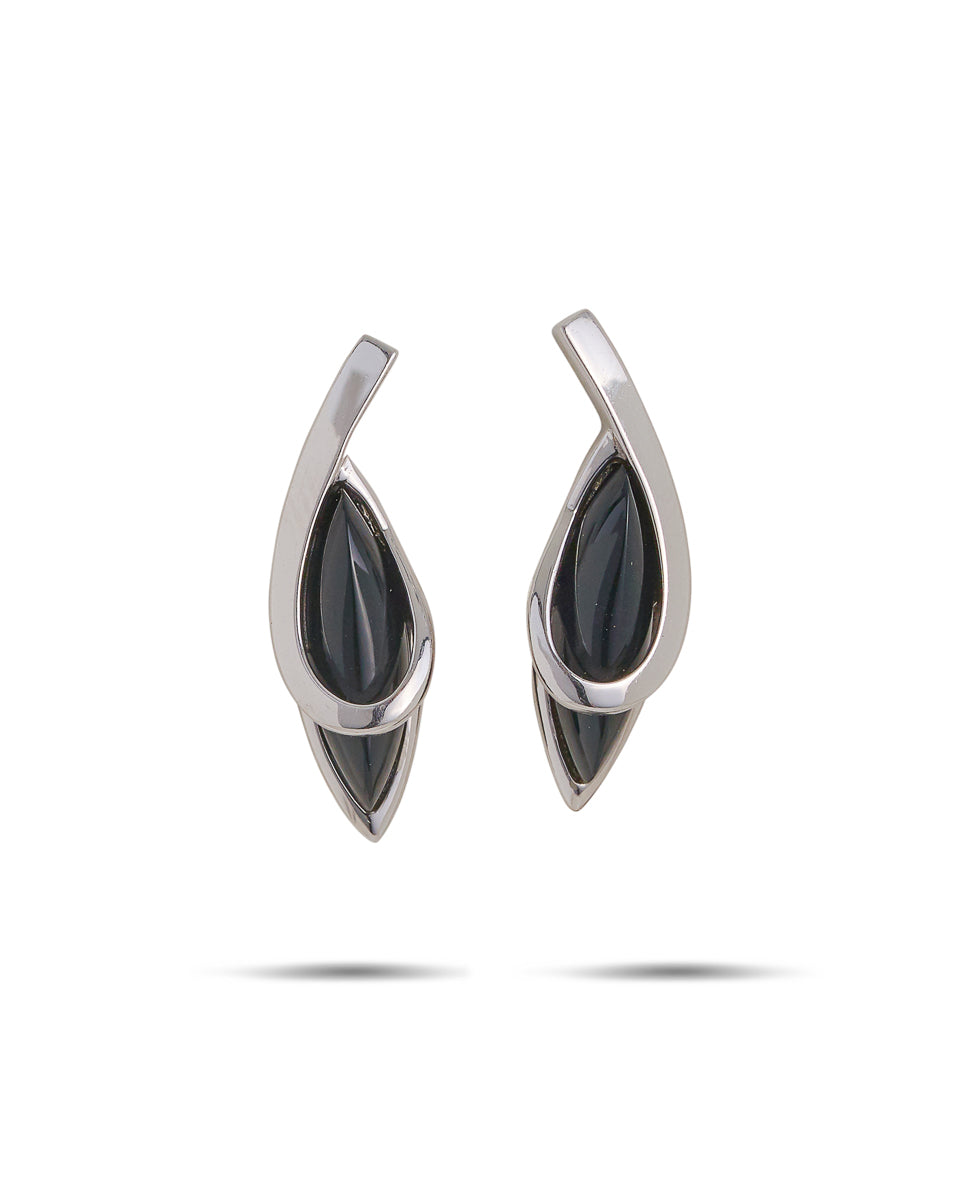 Modern Onyx Earrings