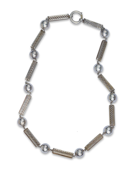 Silver collar antique 17.4 grams 60cm length