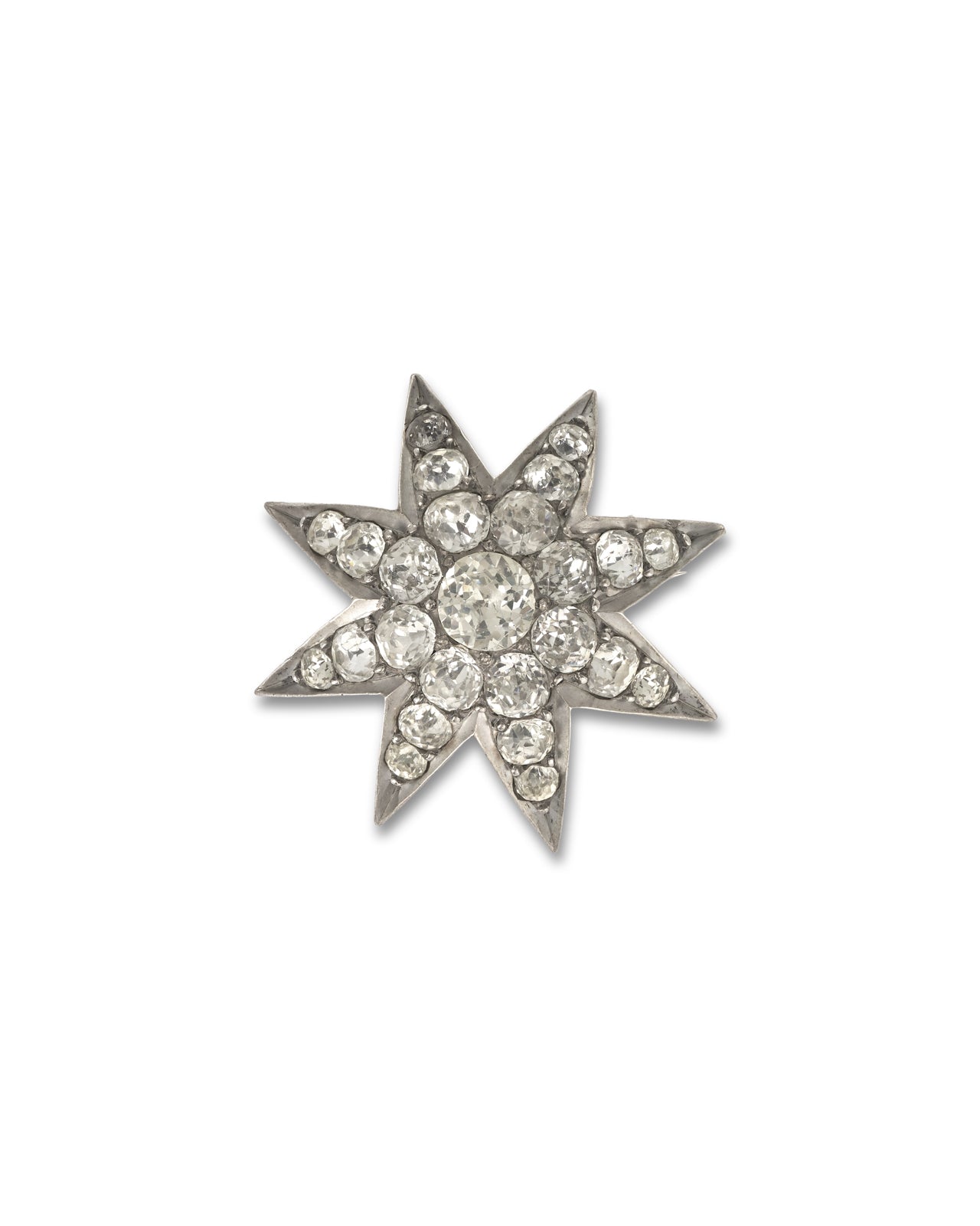 Antique Victorian Paste Star Brooch, Heming & Co., London