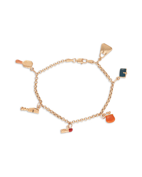 Vintage Italian Gold Charm Bracelet