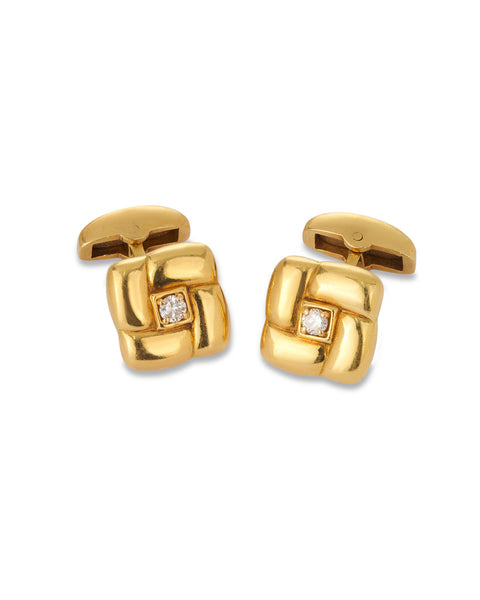 Vintage Gold & Diamond Cufflinks, Deakin & Francis.