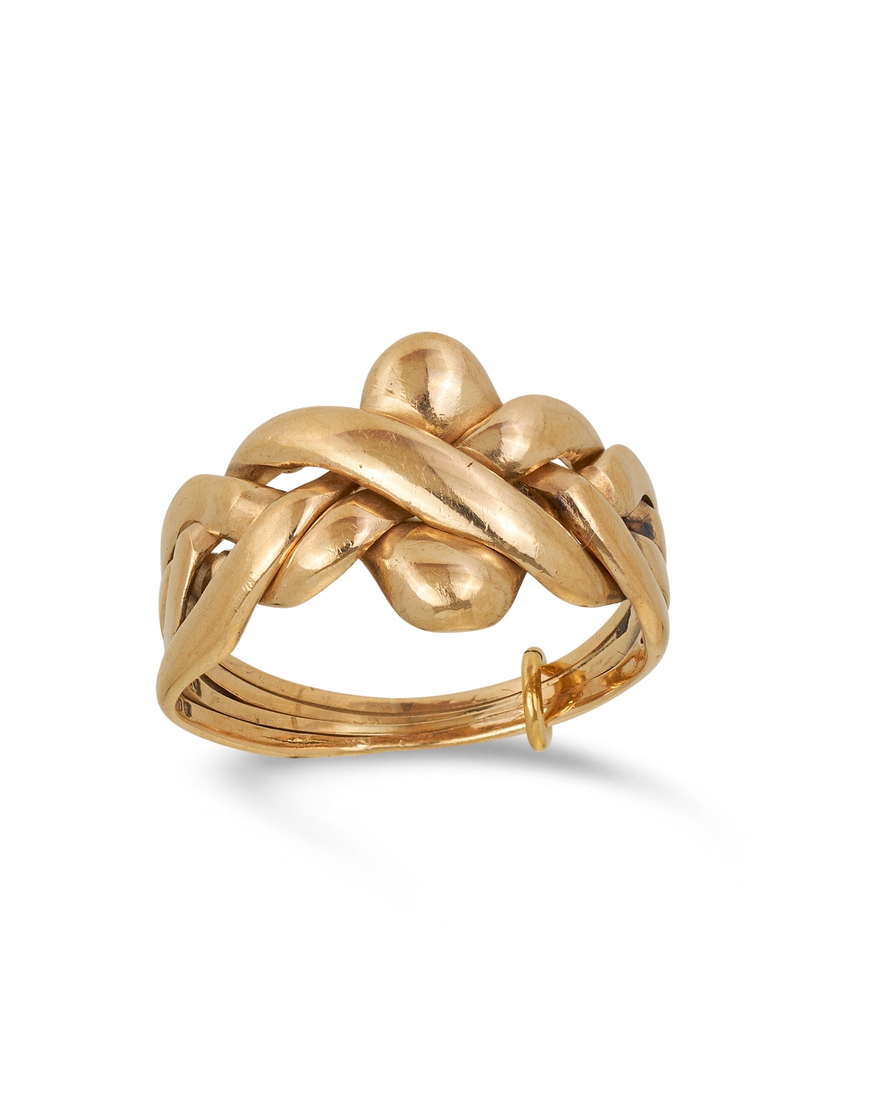 Vintage gold puzzle ring, London, 1976