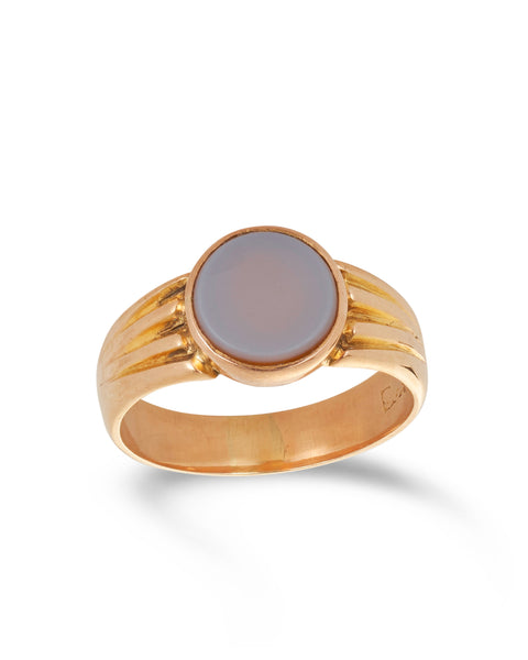 Antique Chalcedony Signet Ring