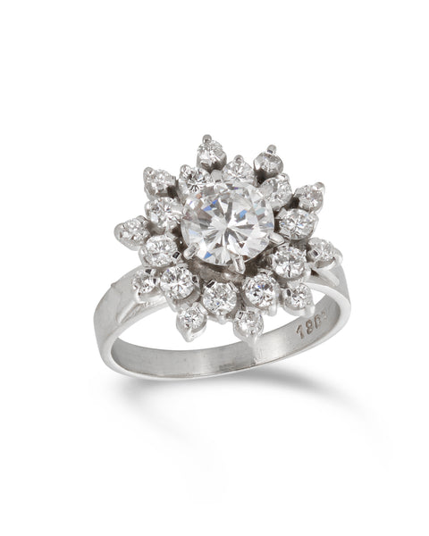 Vintage Diamond Cluster Ring
