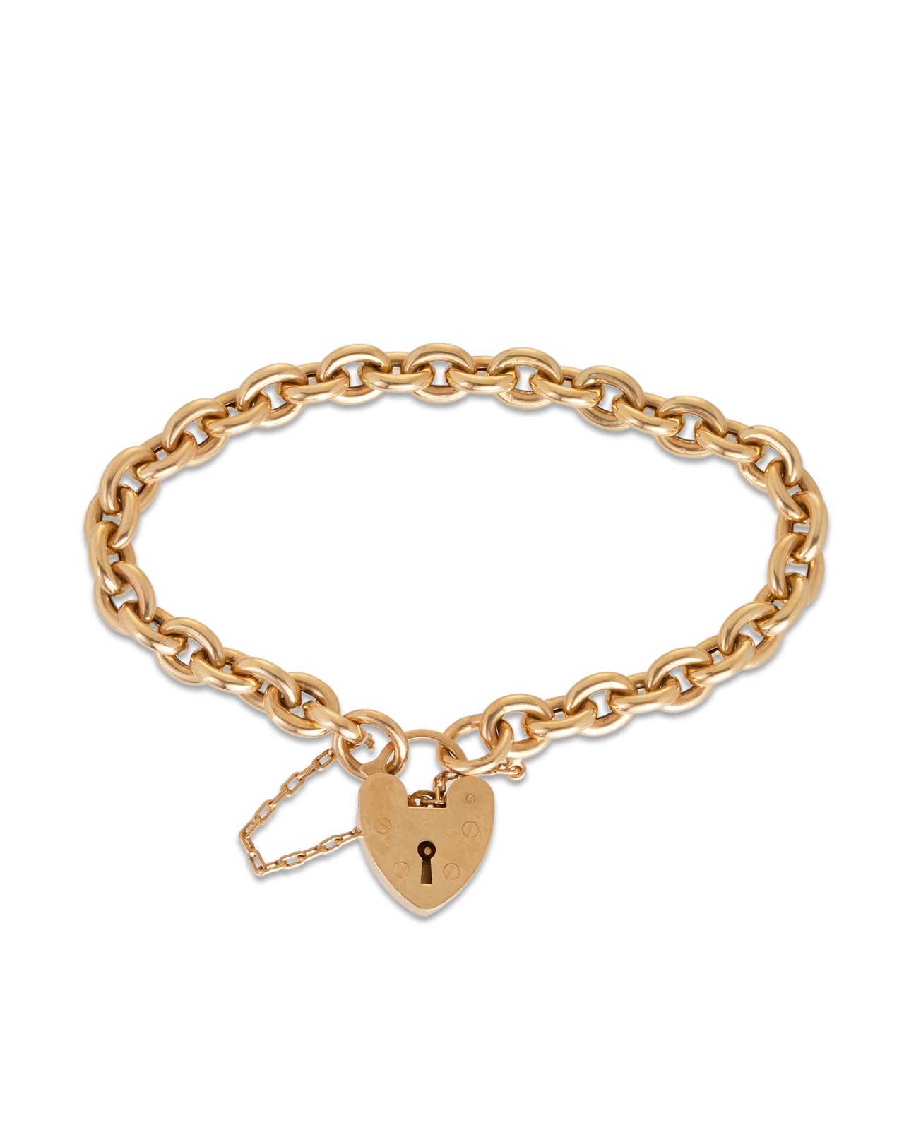 Vintage Gold Padlock Bracelet