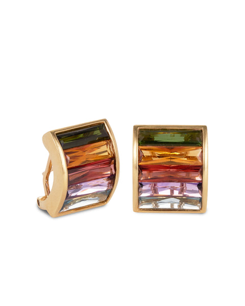 Multi-Stone Earrings, 1980s