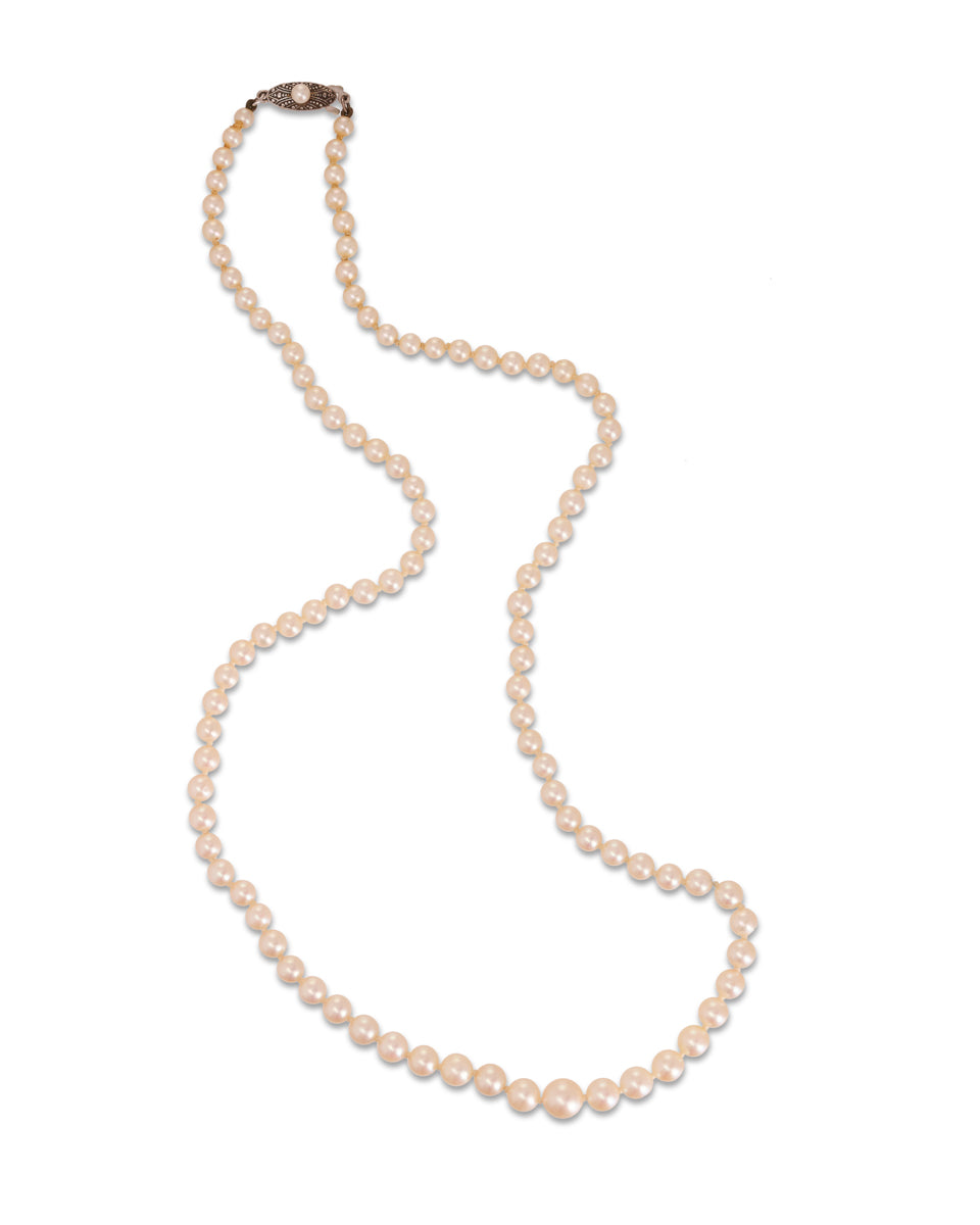 Vintage Mikimoto Pearl Necklace, 1960s