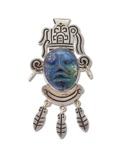 Vintage Mexican Silver Brooch, Hechden