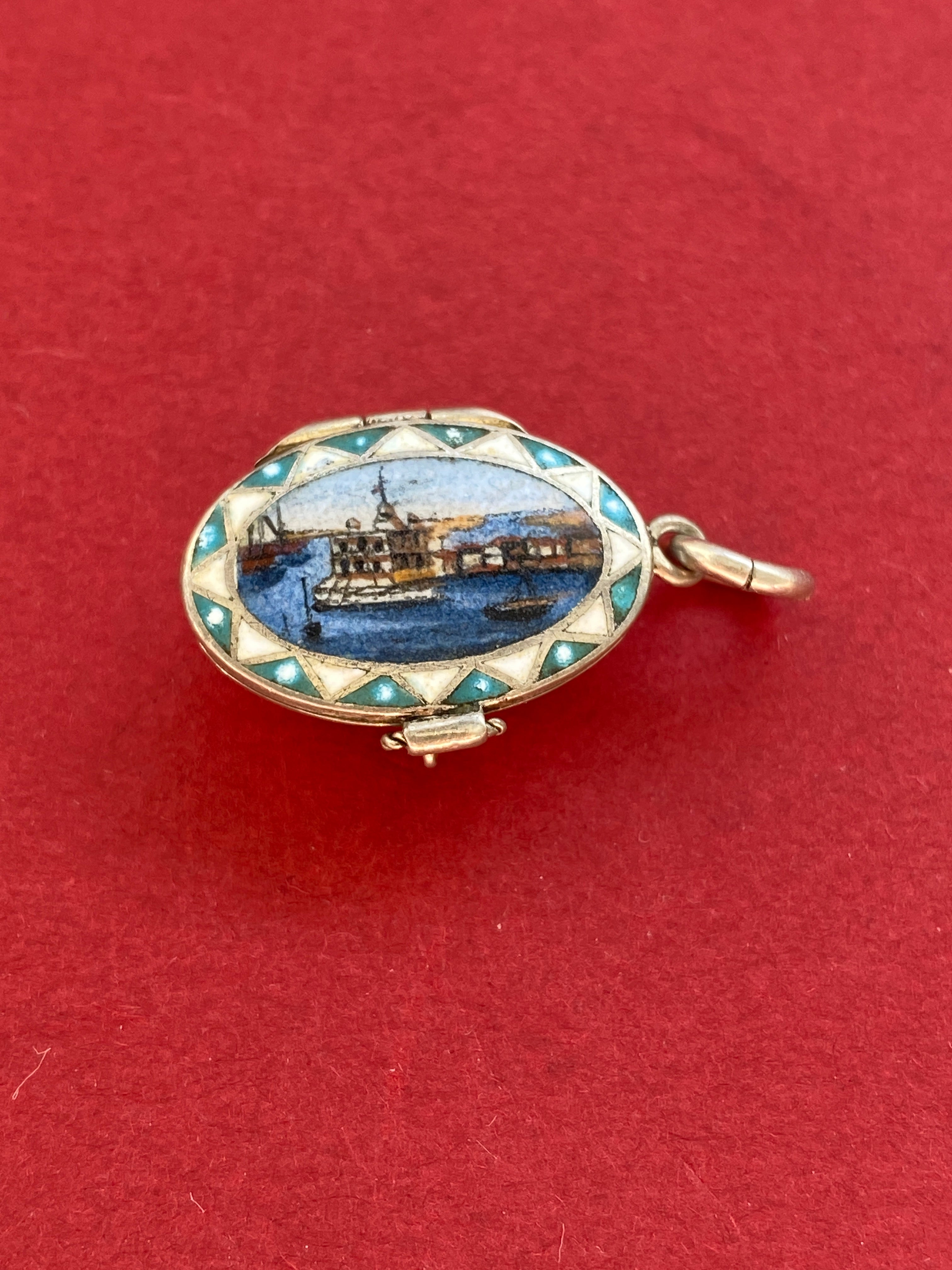 Egyptian Revival 'Moses in a Basket' Locket, 1920's 