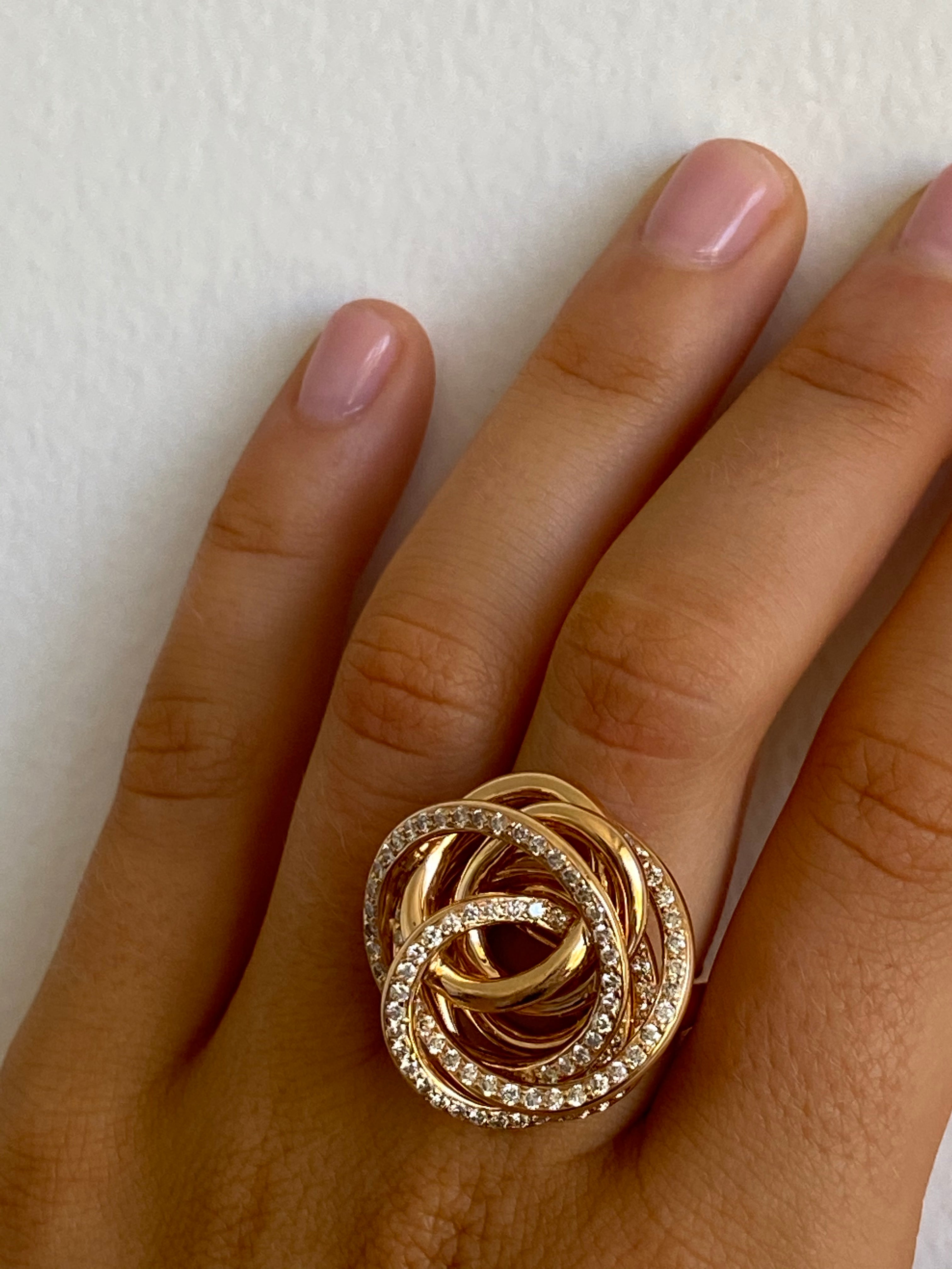 Rose Gold & Diamond Cocktail Ring