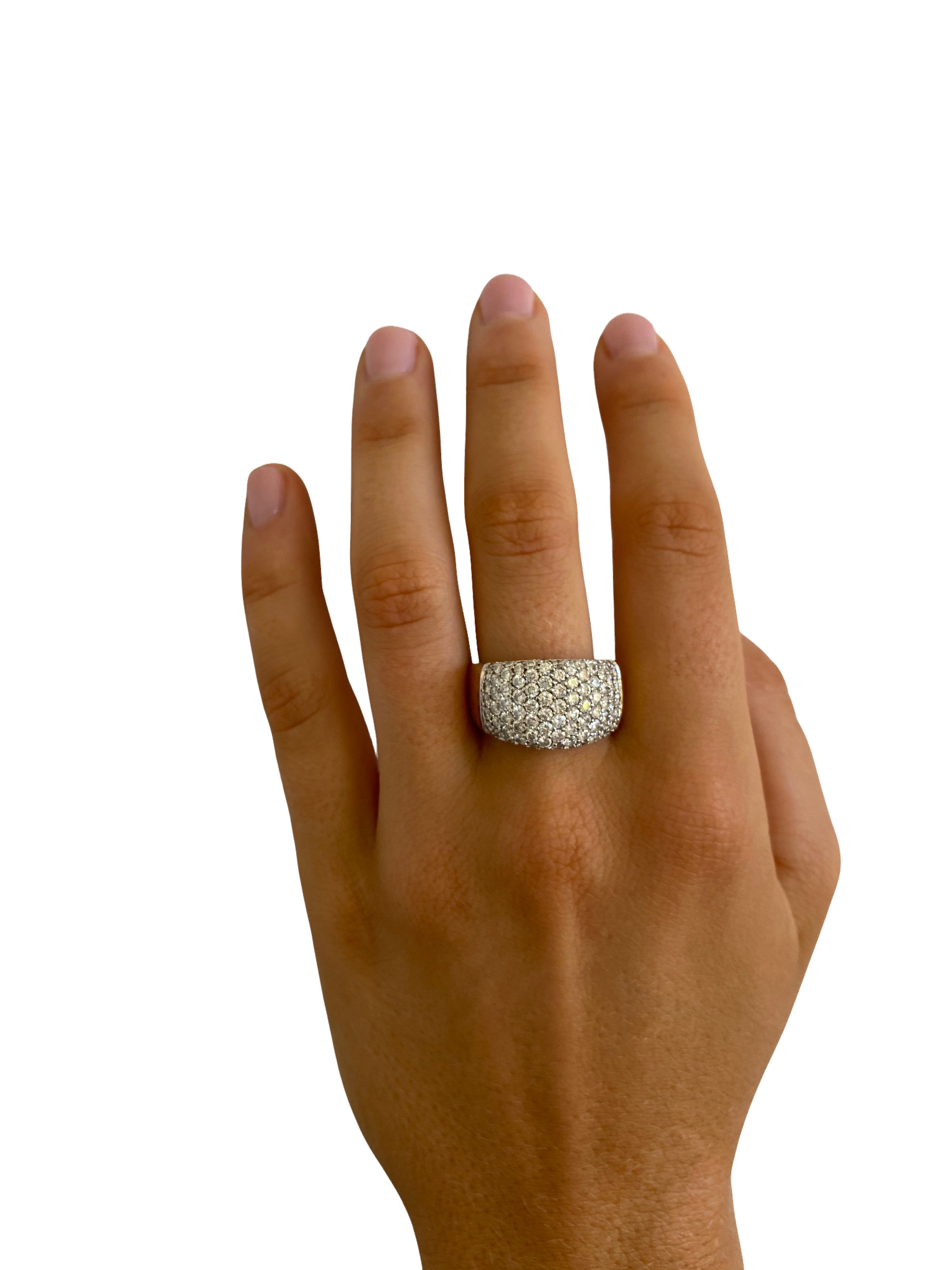 Italian Pave Diamond Band Ring