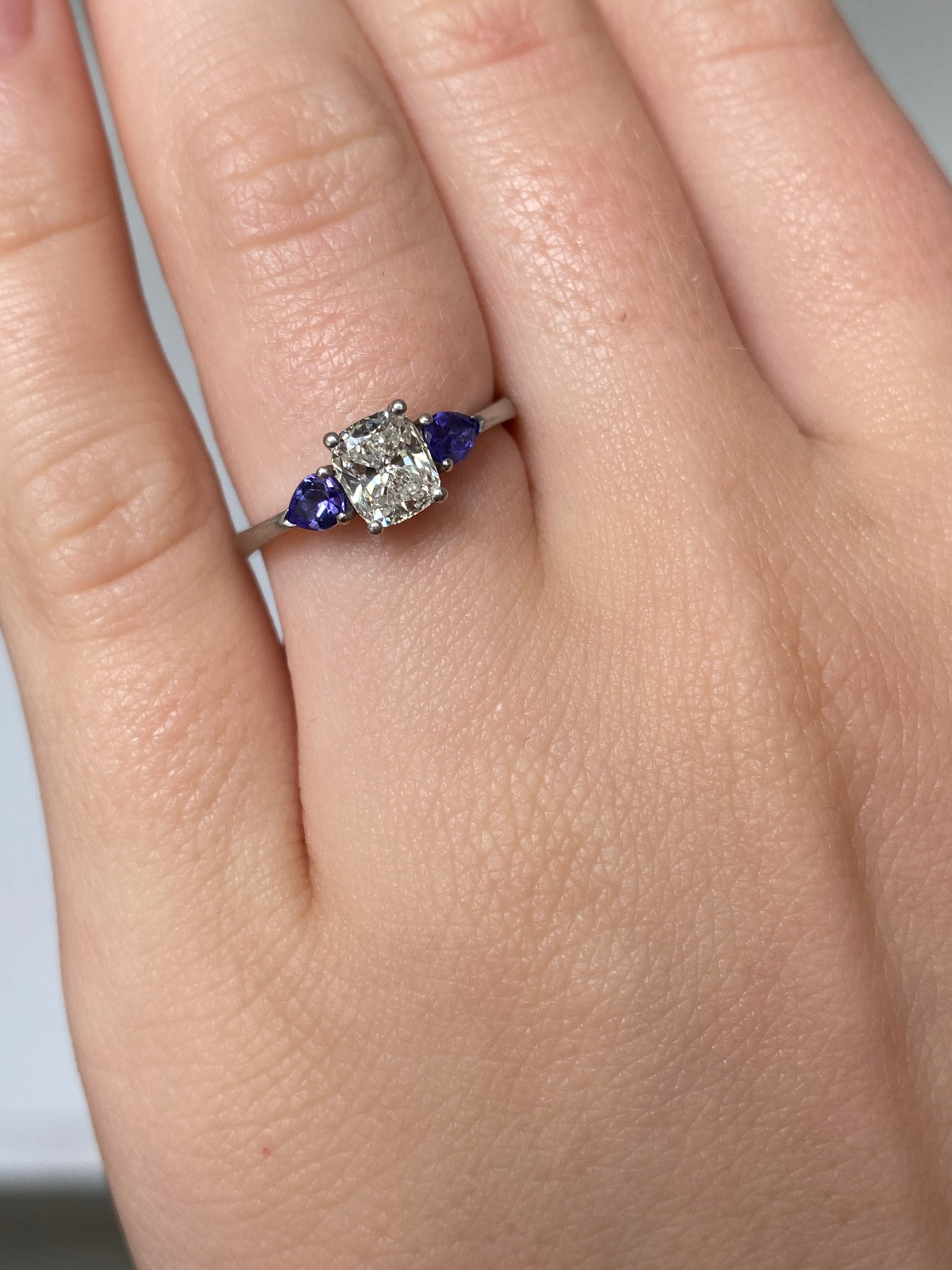 Tanzanite & Diamond Engagement Ring
