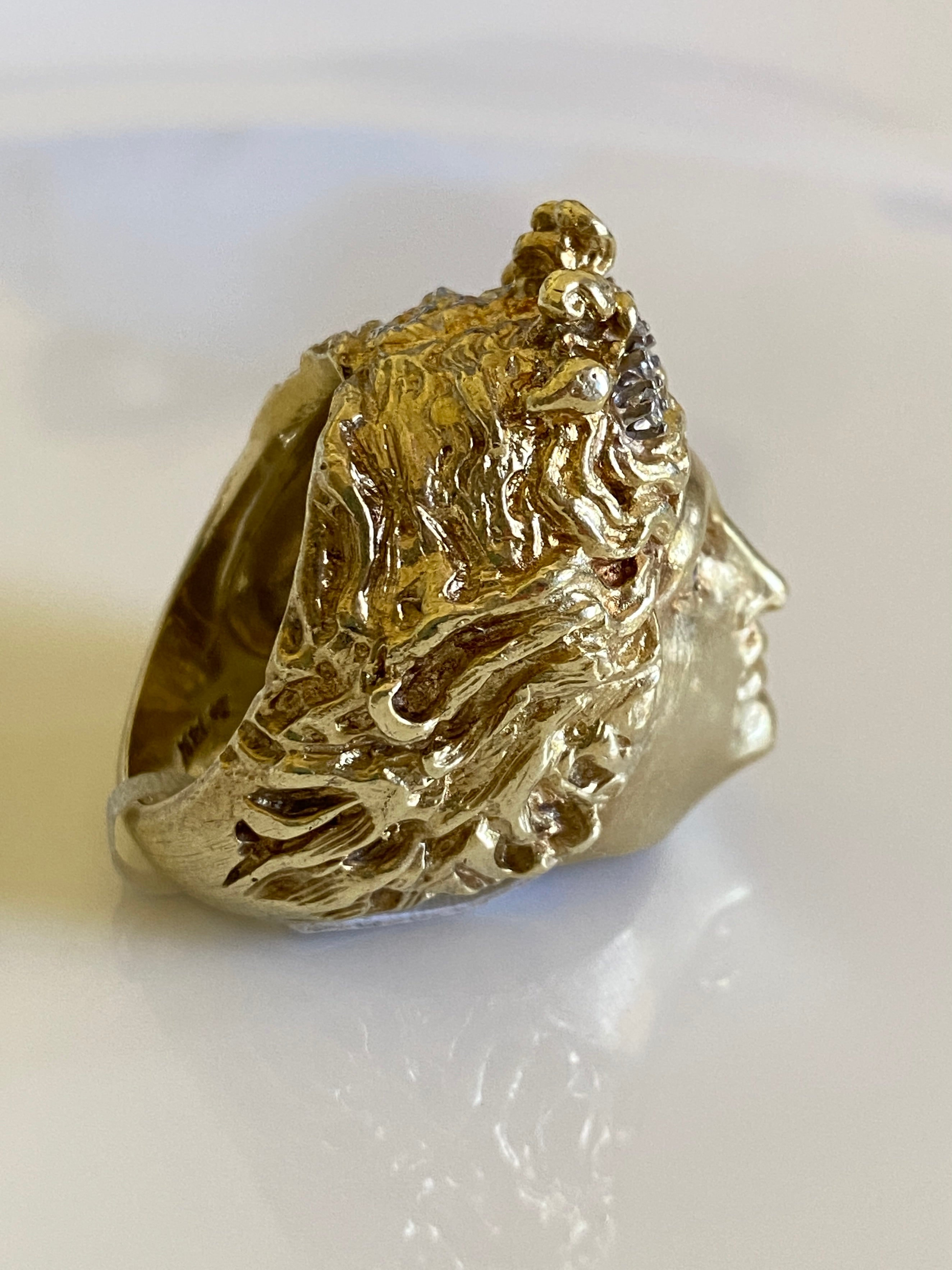 Massive Gold & Diamond Ring, Maurice Katz