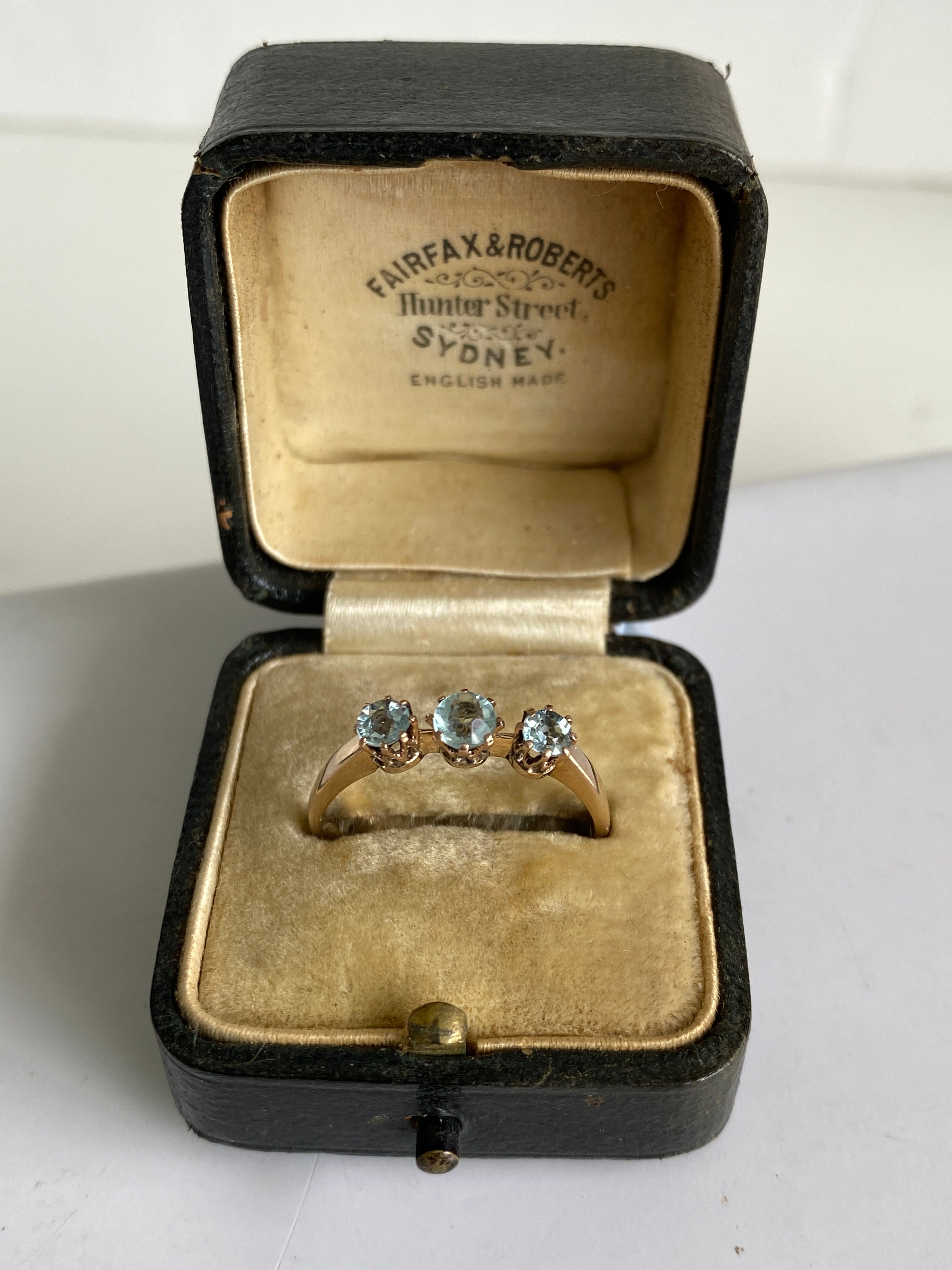 Antique Blue Zircon Ring