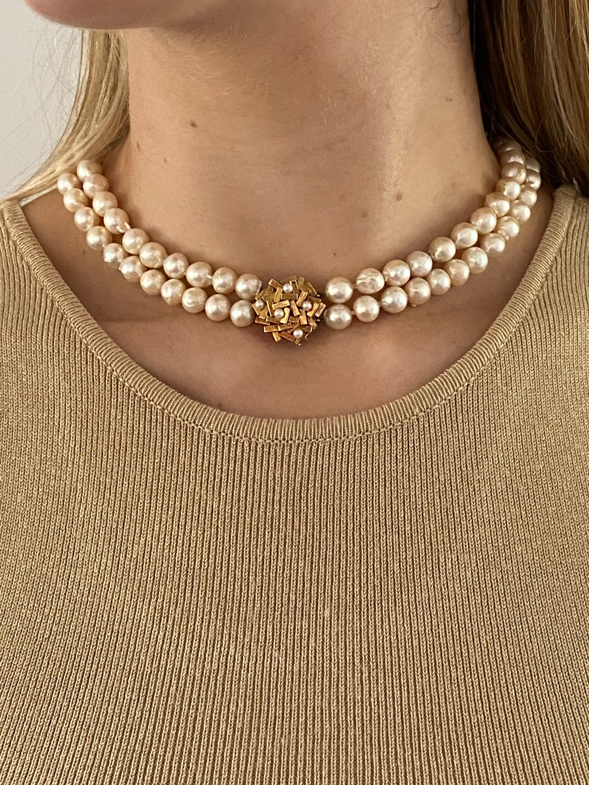 Mid-Century Cultured Pearl Necklace, 1960's