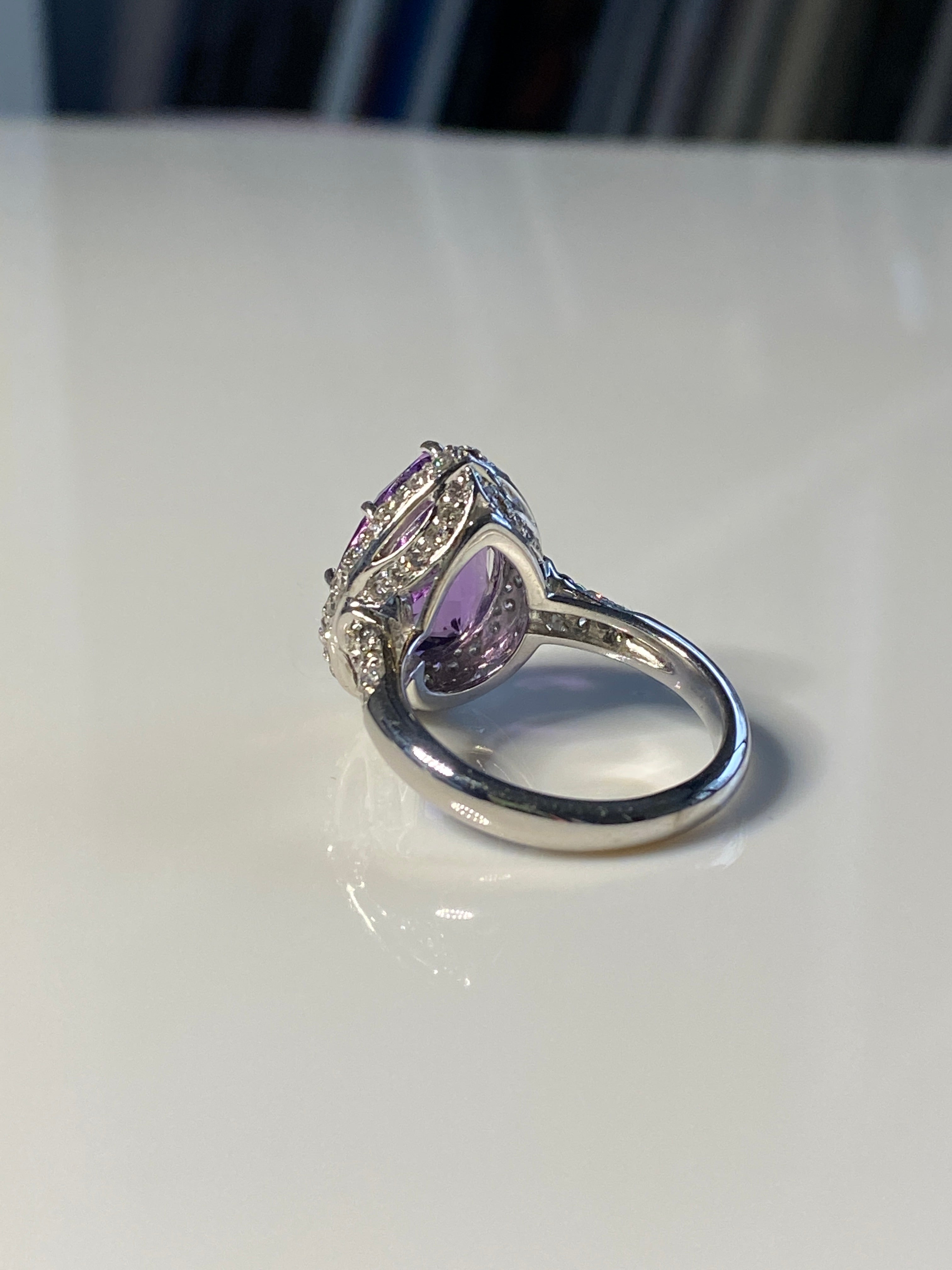 Vintage Amethyst & Diamond Ring